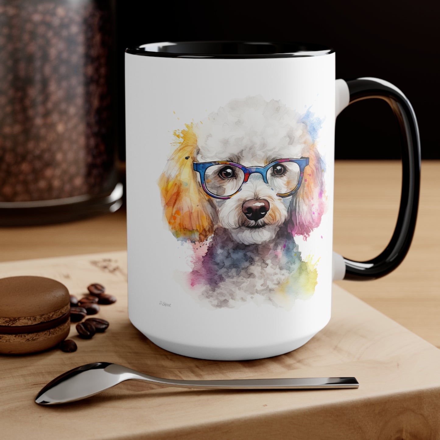 Poodle 10 Accent Mugs