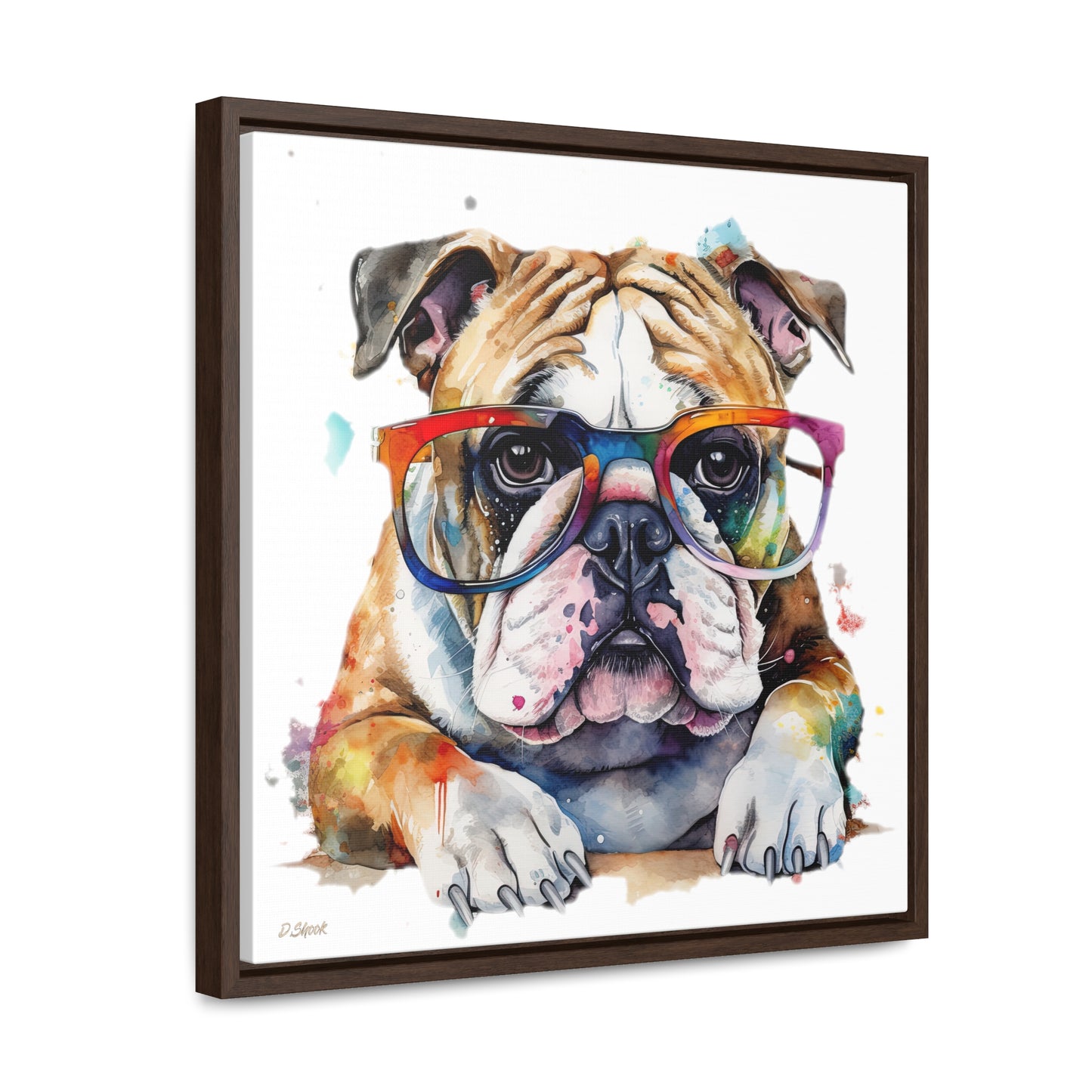 bulldog 5 Gallery Canvas Wraps, Square Frame