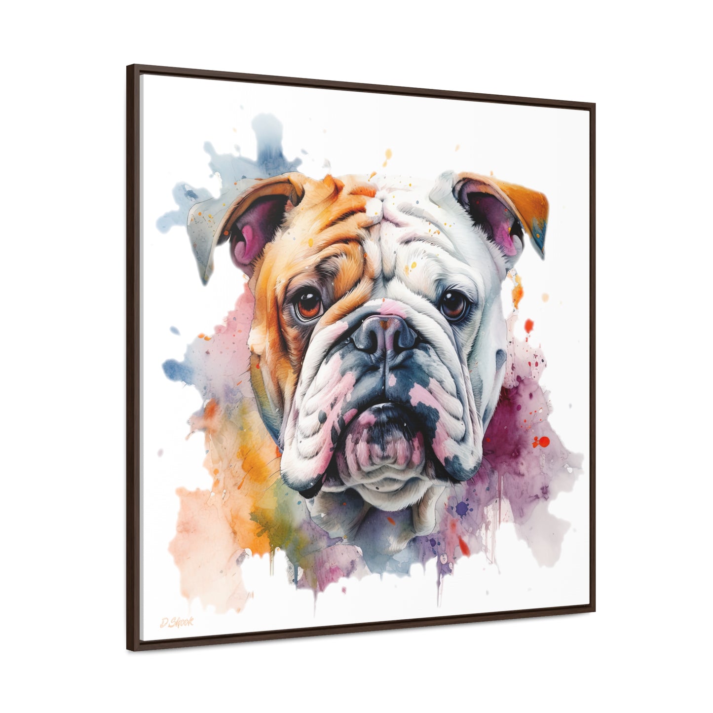 bulldog 1 Gallery Canvas Wraps, Square Frame