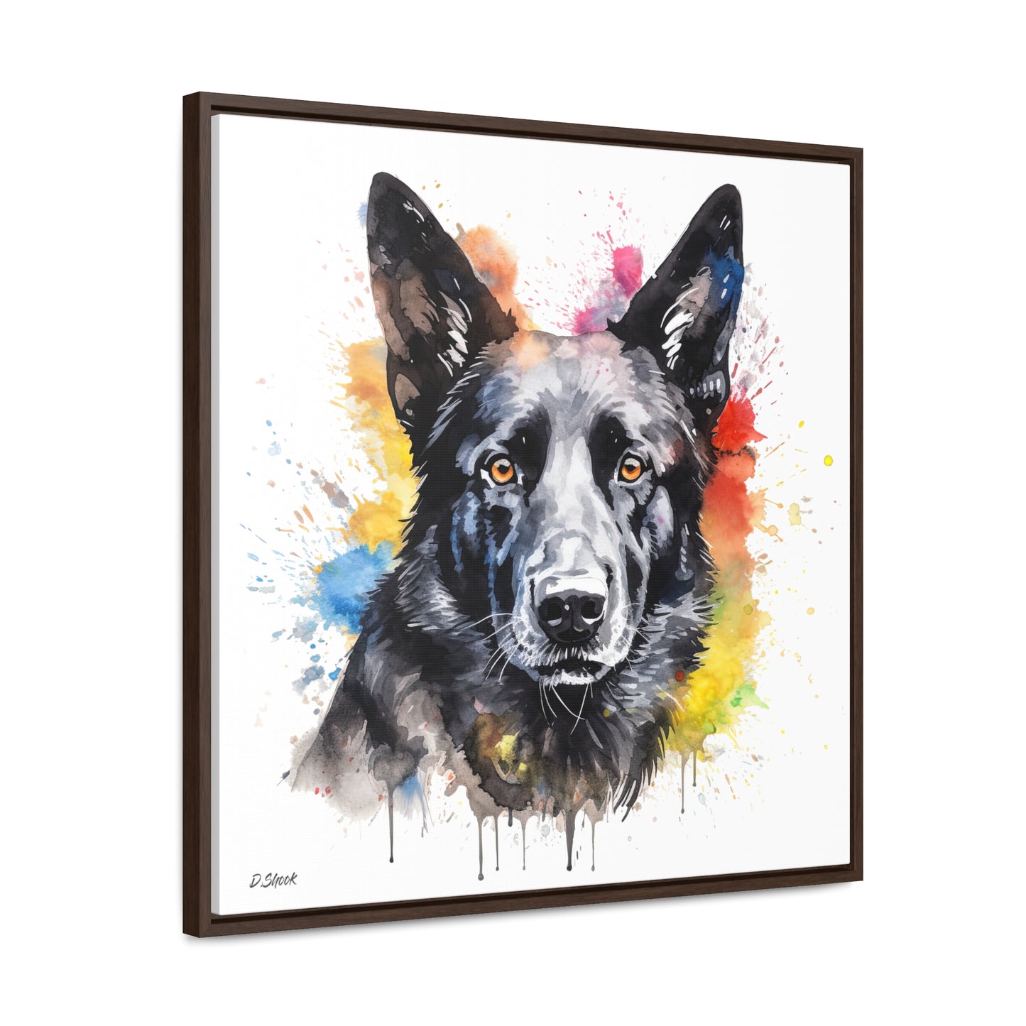 German Sheppard 21 Gallery Canvas Wraps, Square Frame