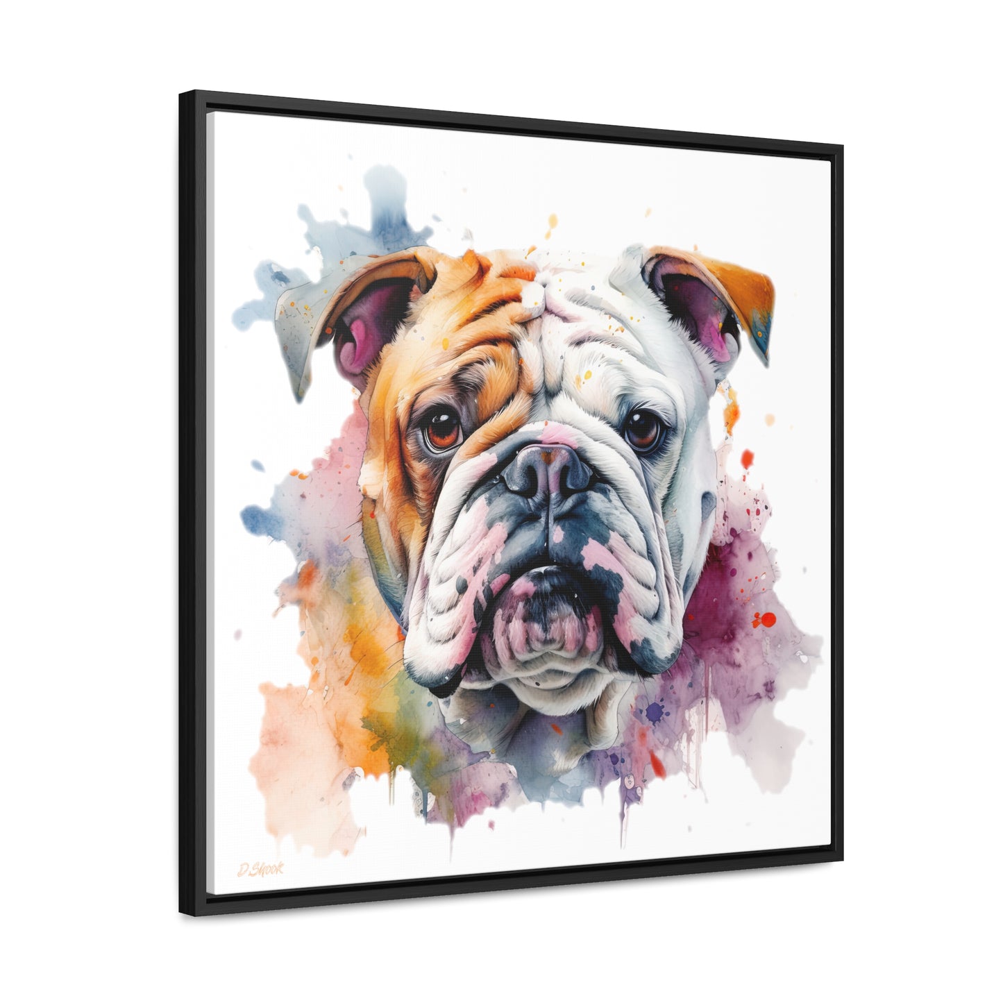 bulldog 1 Gallery Canvas Wraps, Square Frame