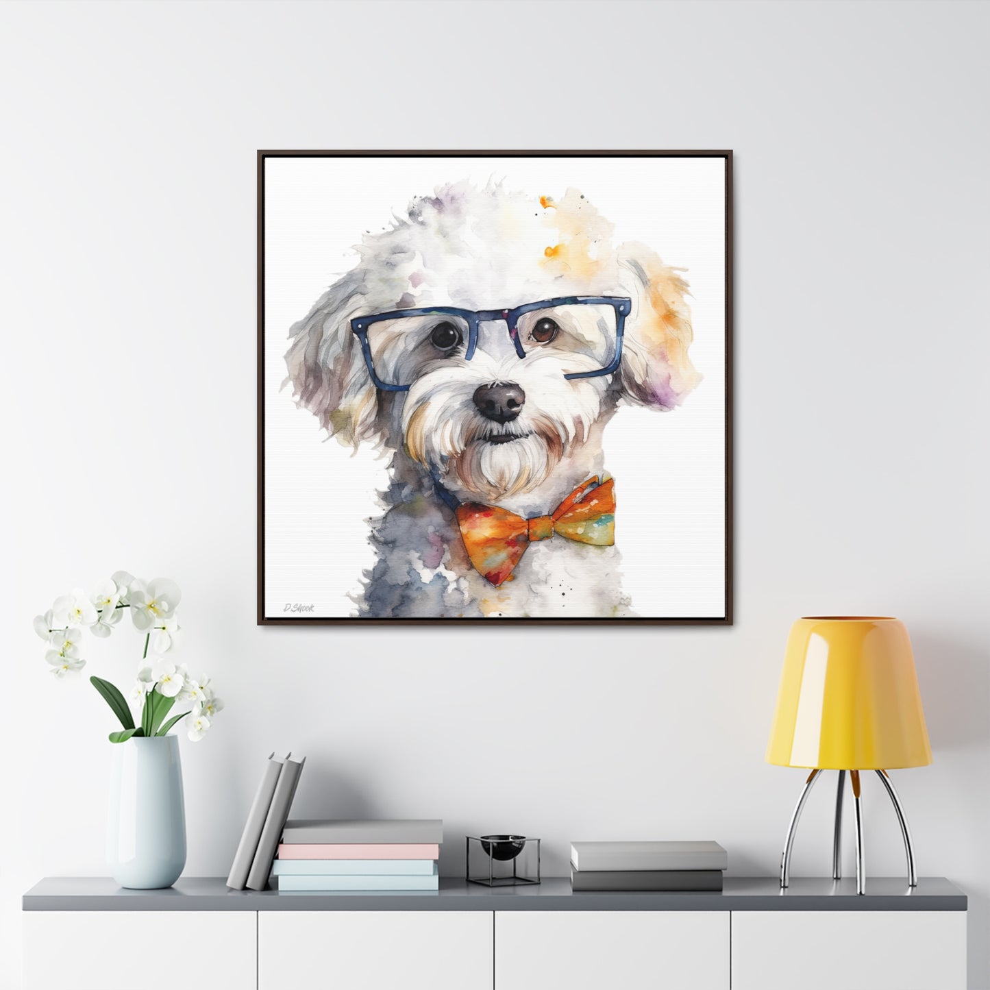 Bichon Frise 4 Gallery Canvas Wraps, Square Frame