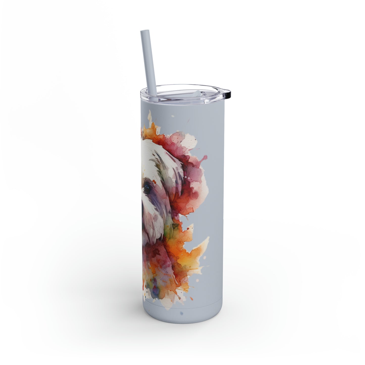 Maltese Dog 2 Maars Maker Skinny Matte Tumbler, 20oz
