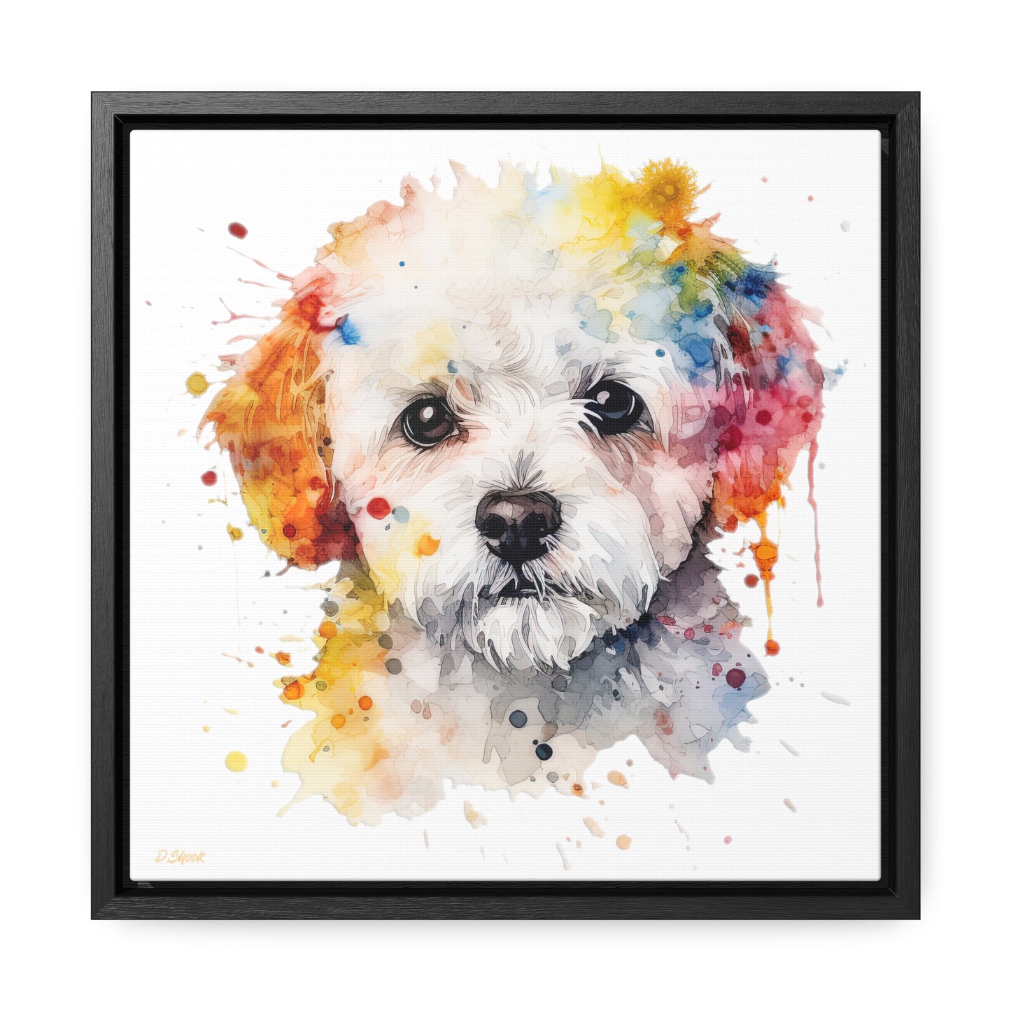 Bichon Frise 2 Gallery Canvas Wraps, Square Frame