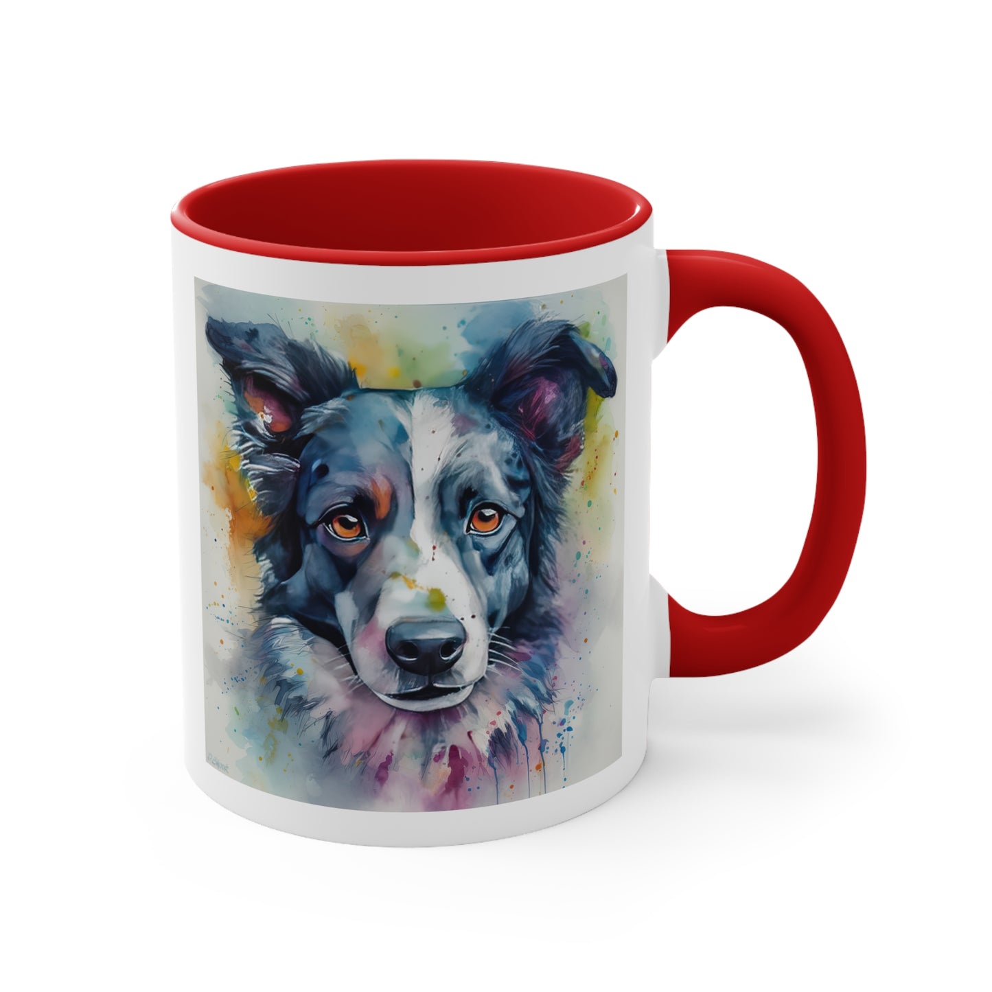 Border Collie 4 Accent Mugs