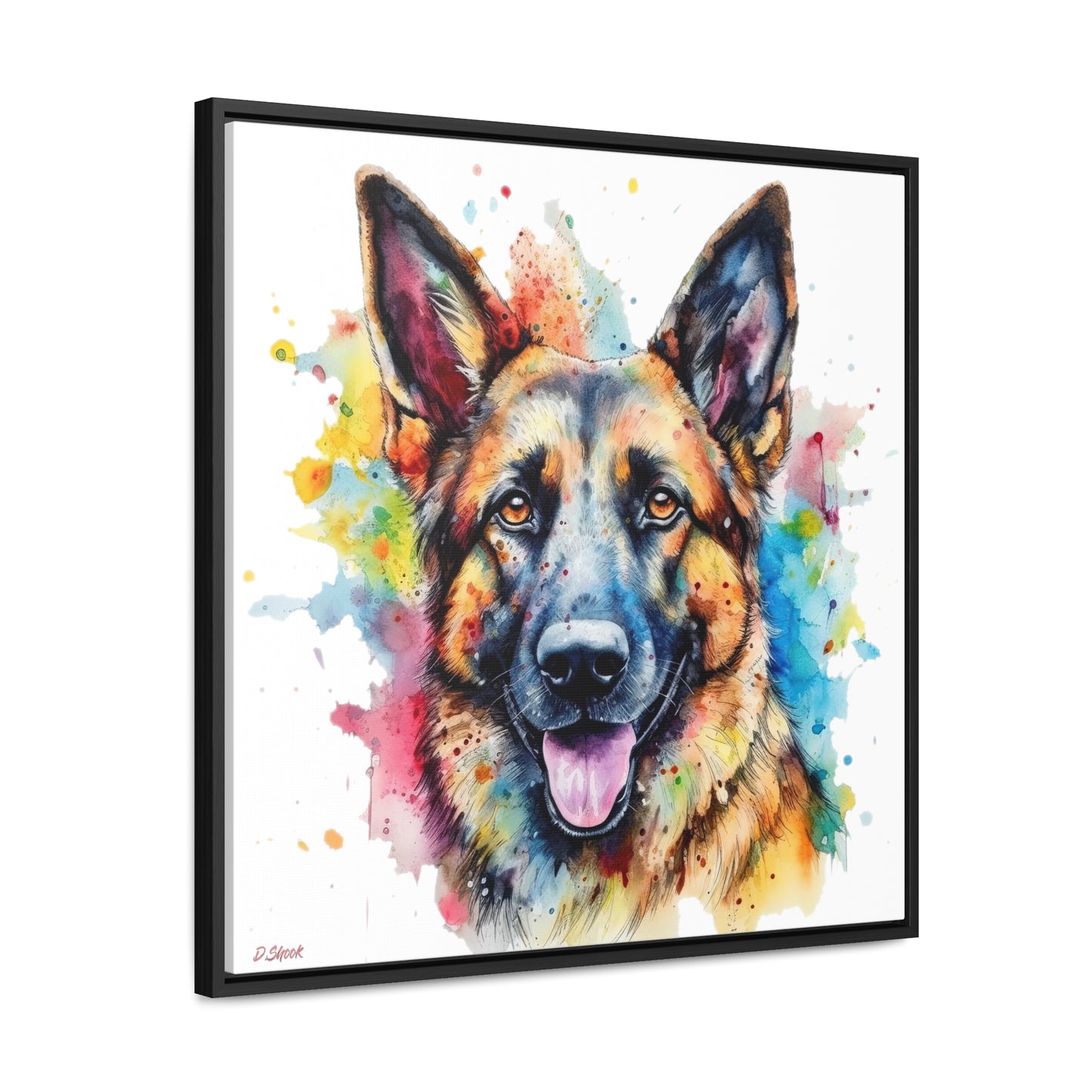 German Sheppard 1 Gallery Canvas Wraps, Square Frame