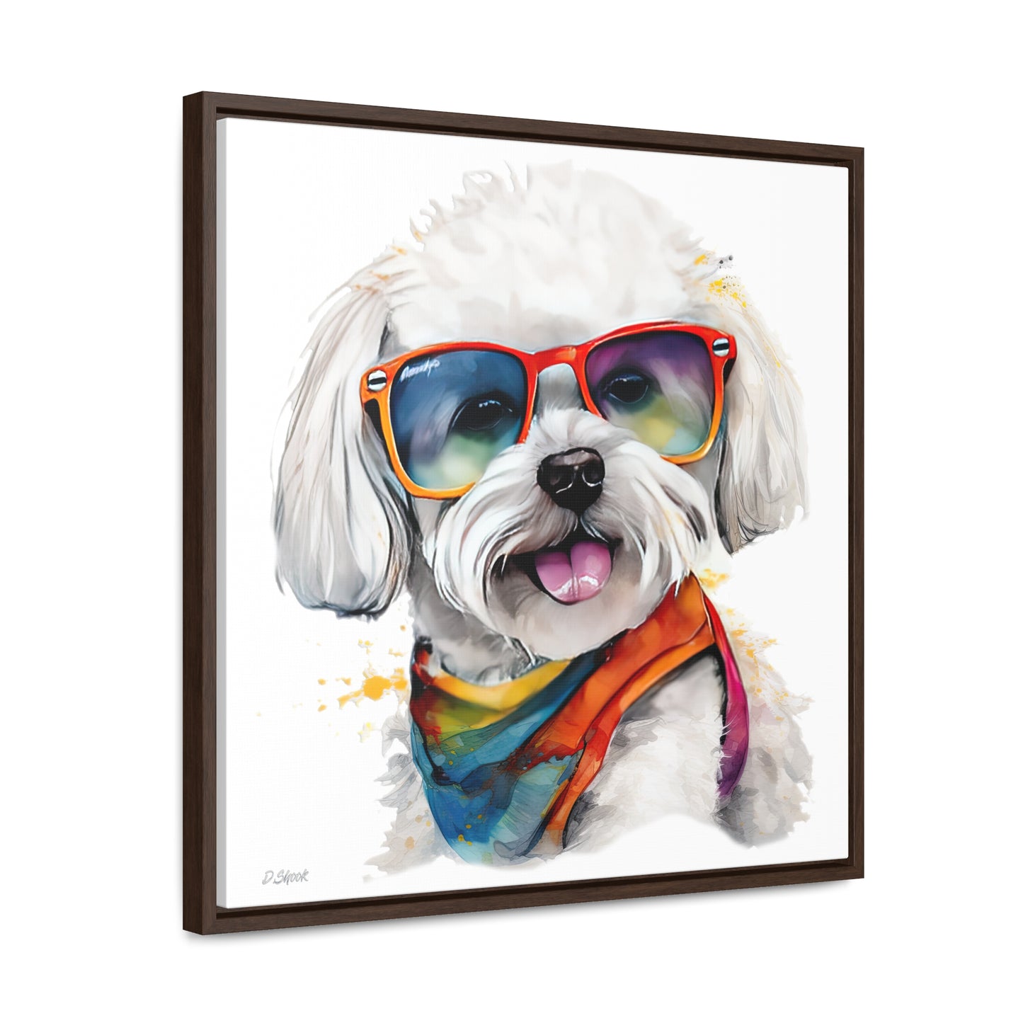 Bichon Frise 5 Gallery Canvas Wraps, Square Frame