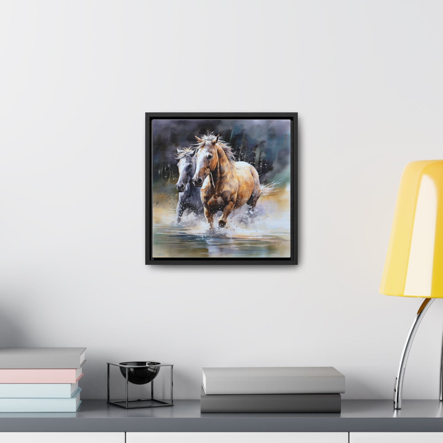 Horse Rescue 18 Gallery Canvas Wraps, Square Frame