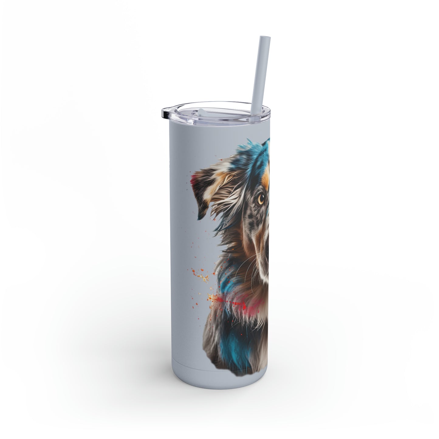 Australian Shepherd 3 Maars Maker Skinny Matte Tumbler, 20oz