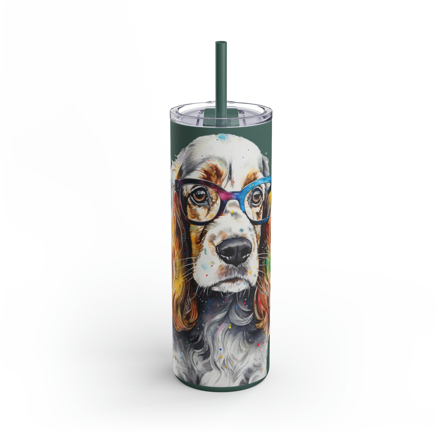 English Cocker Spaniel 6 Maars Maker Skinny Matte Tumbler, 20oz