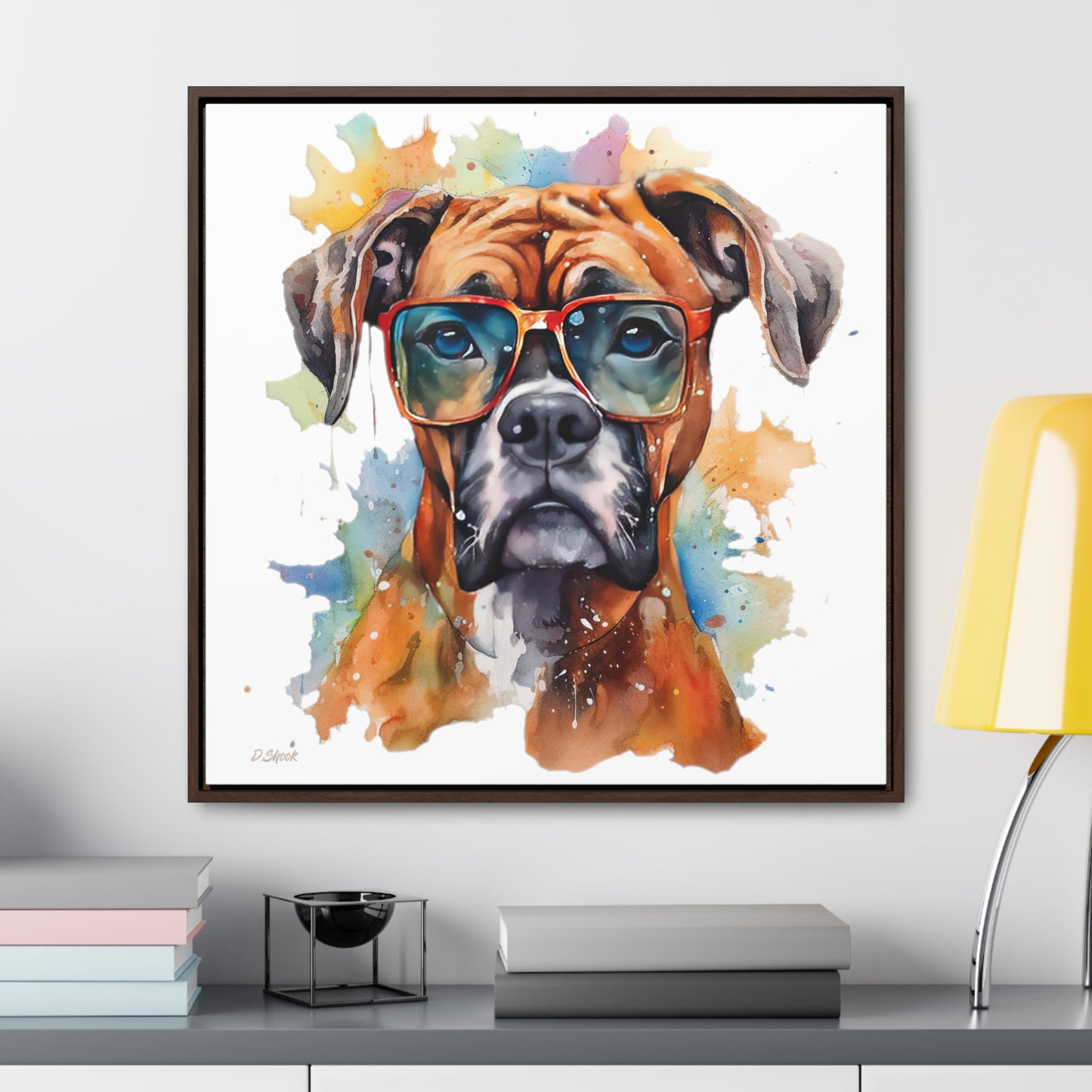Boxer 4 Gallery Canvas Wraps, Square Frame
