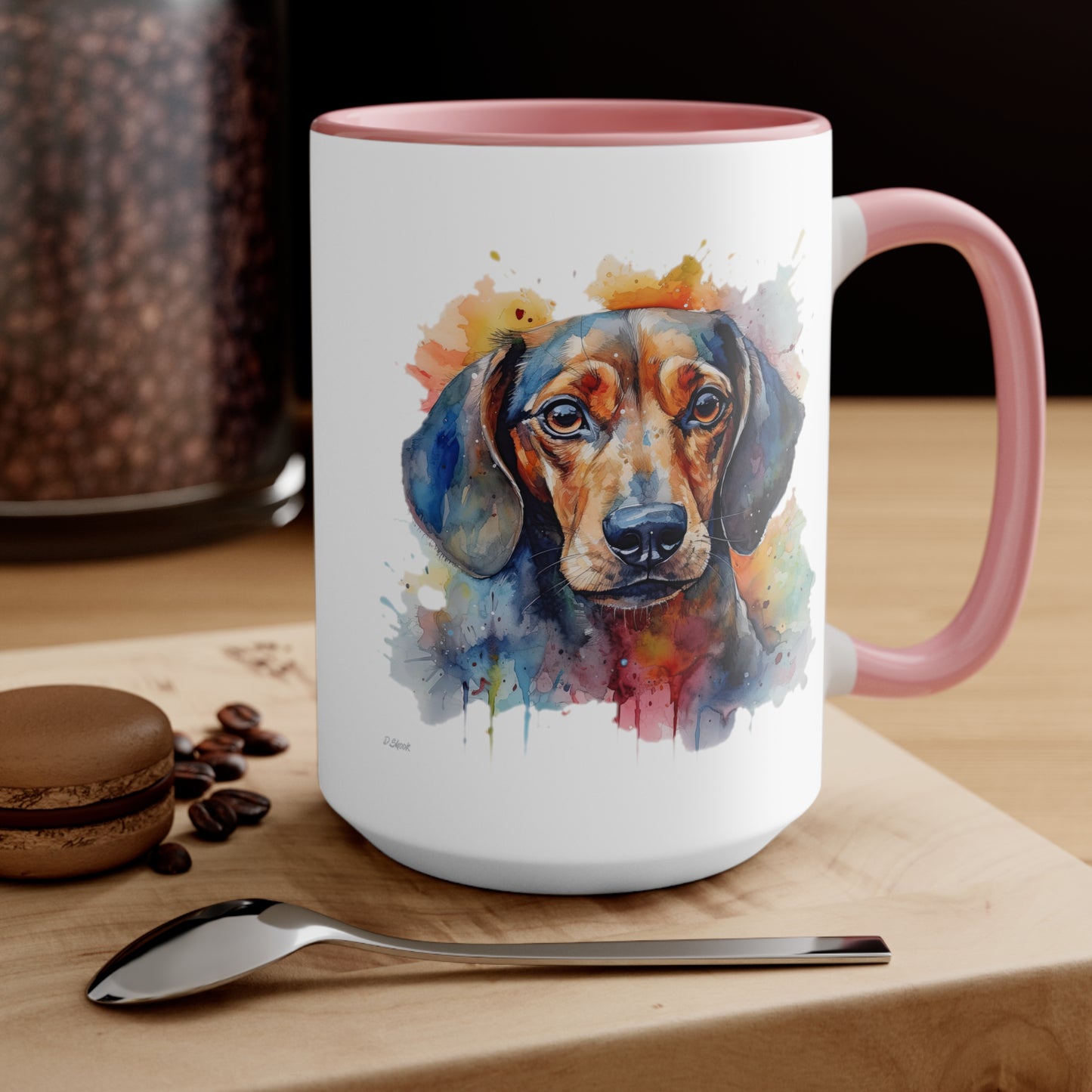 Dachshund 4 Accent Mugs