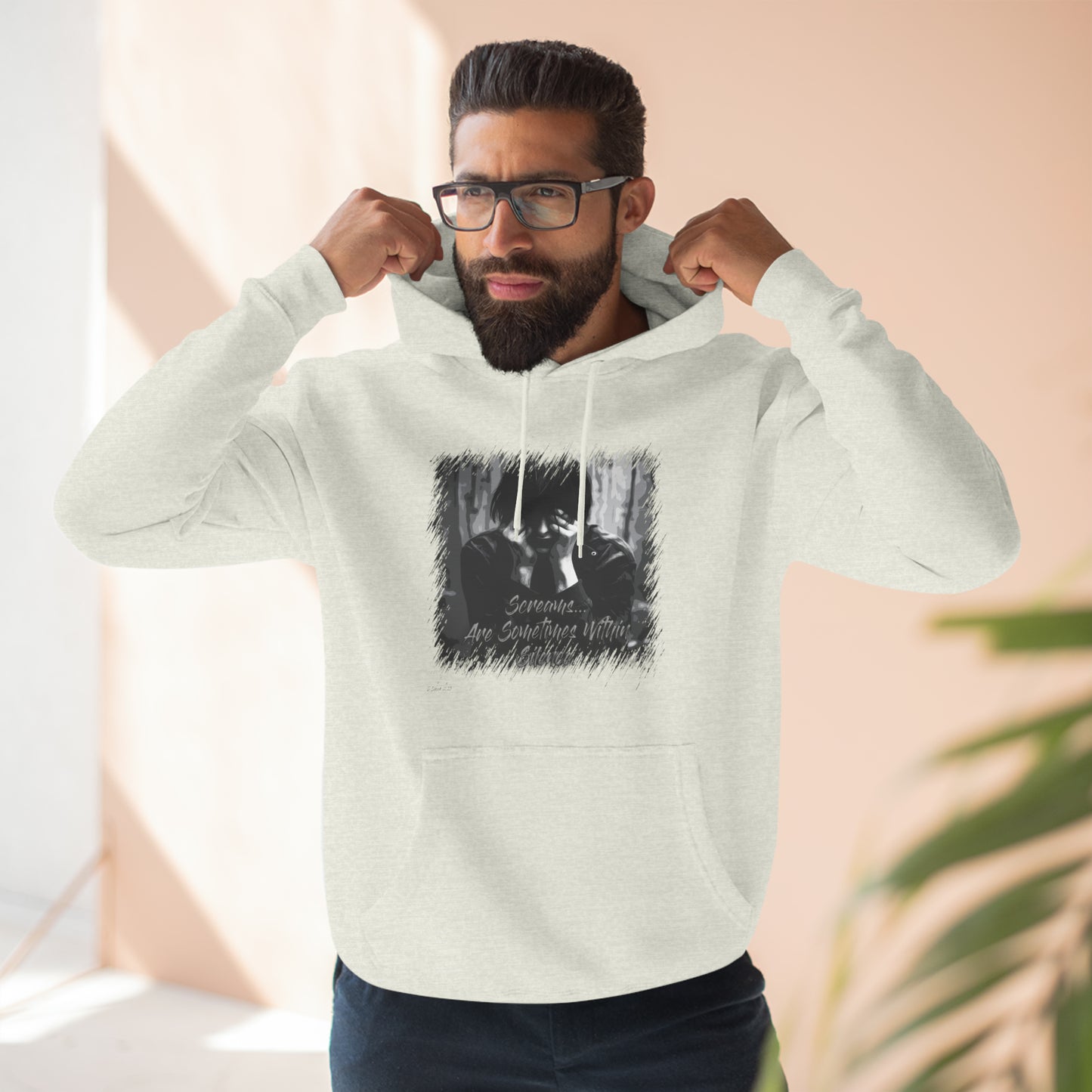 Three-Panel Fleece Hoodie