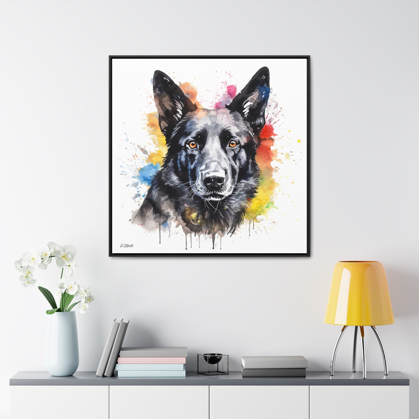 German Sheppard 21 Gallery Canvas Wraps, Square Frame