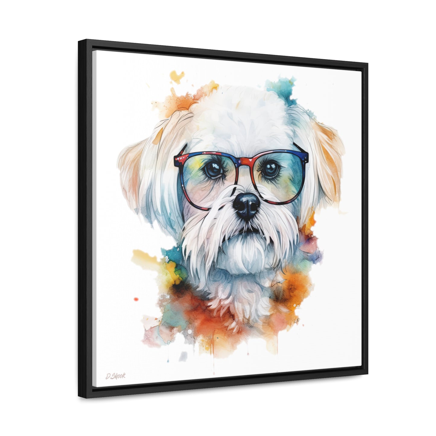 Maltese Dog 5 Gallery Canvas Wraps, Square Frame