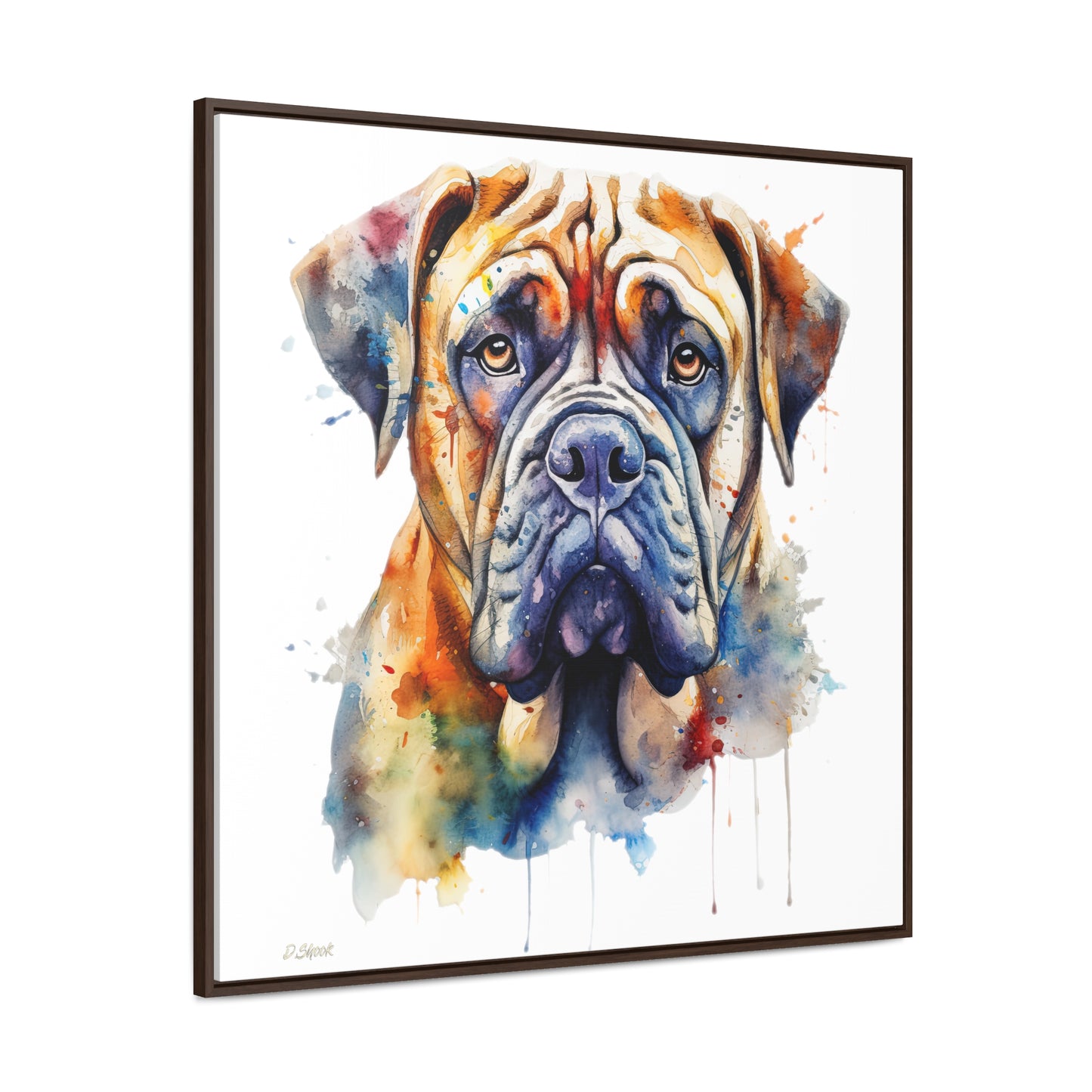 Bullmastiff 3 Gallery Canvas Wraps, Square Frame