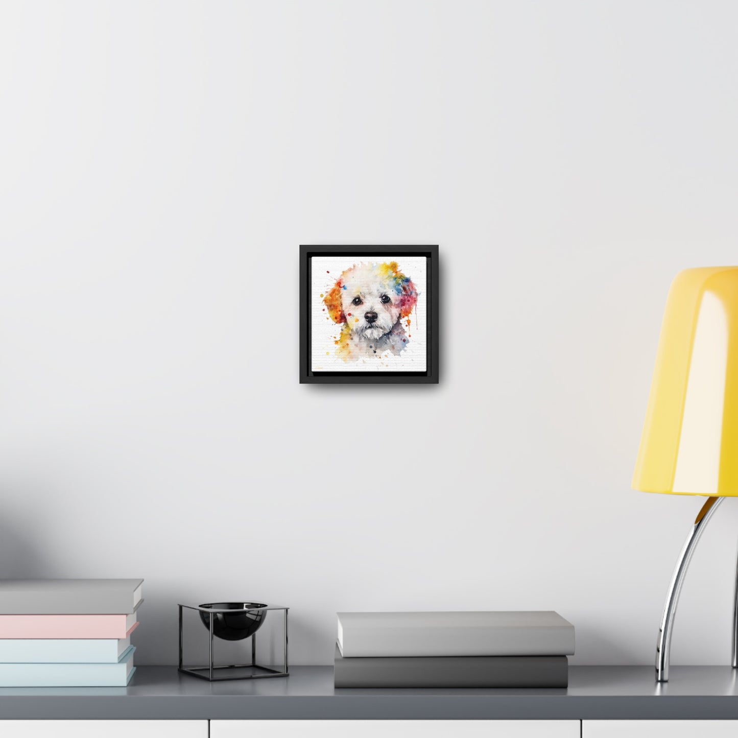 Bichon Frise 2 Gallery Canvas Wraps, Square Frame