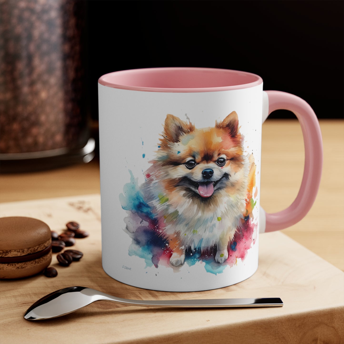 Pomeranian 2 Accent Mugs
