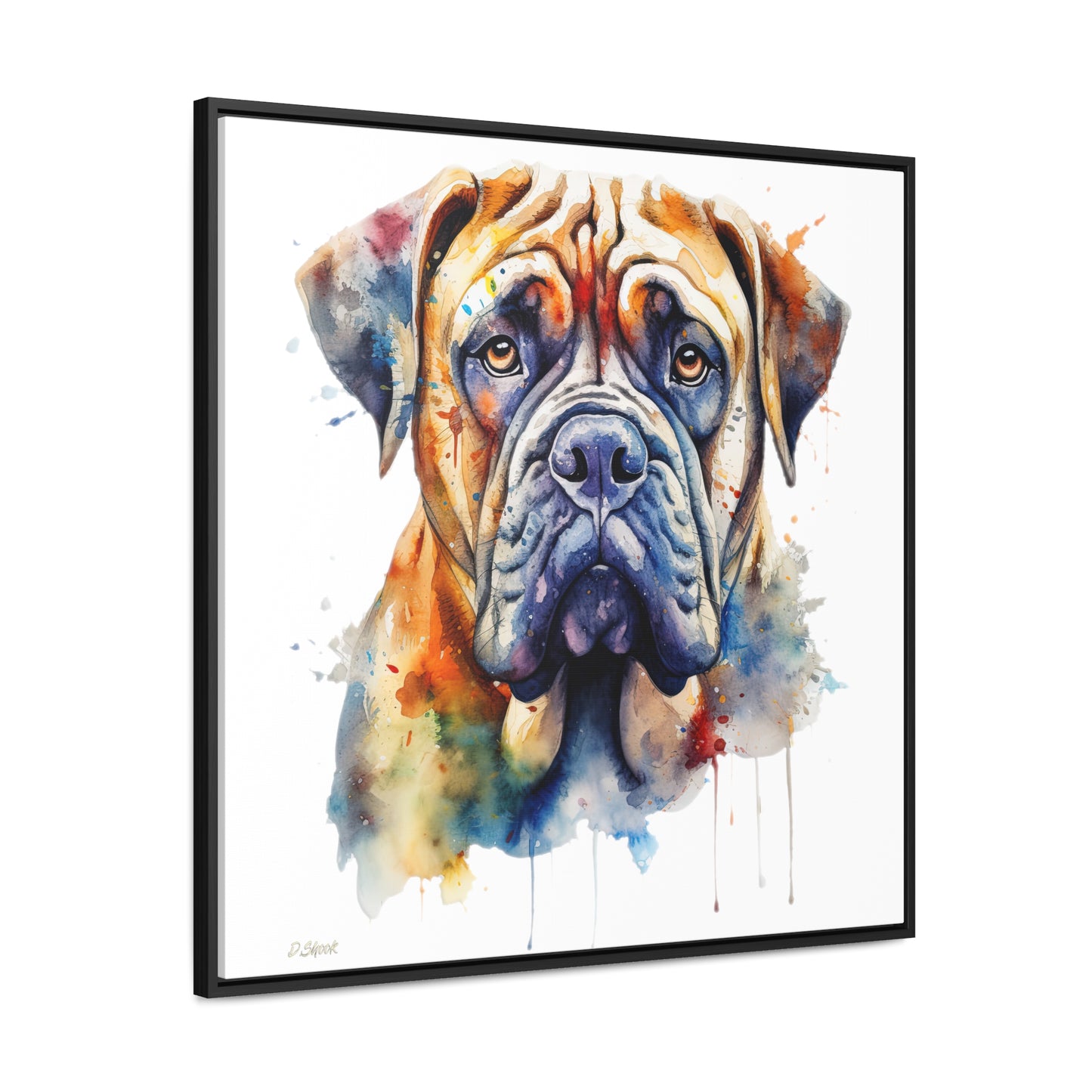 Bullmastiff 3 Gallery Canvas Wraps, Square Frame