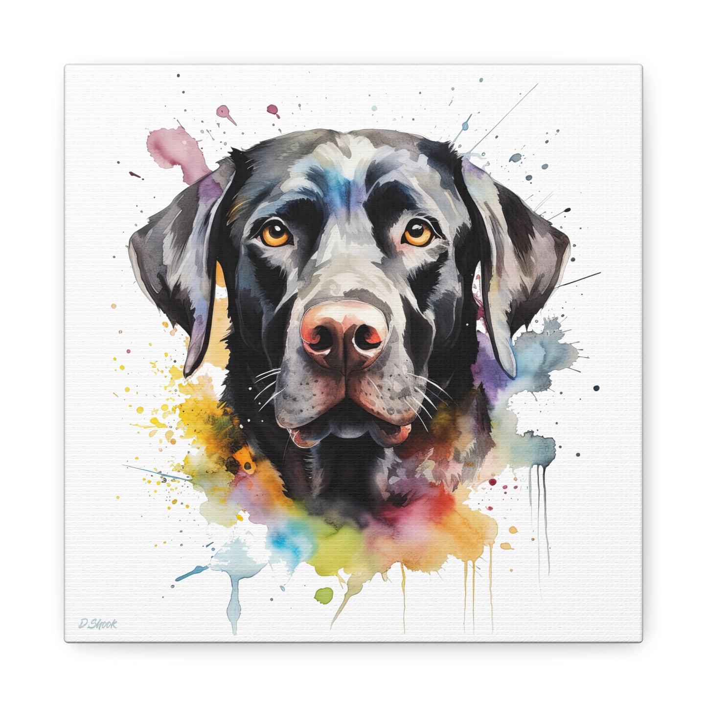 Black Lab 6 Canvas Gallery Wraps