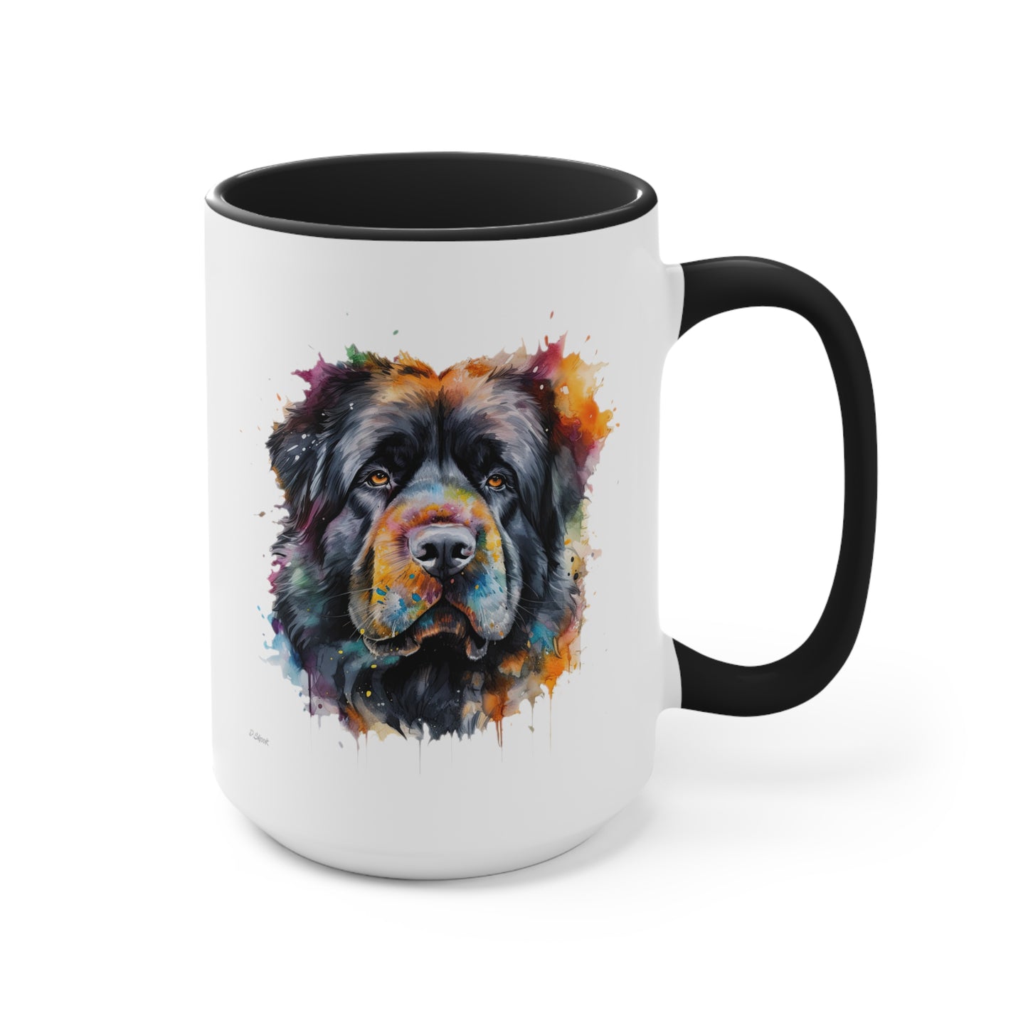 Newfoundland Dog 2 Accent Mugs