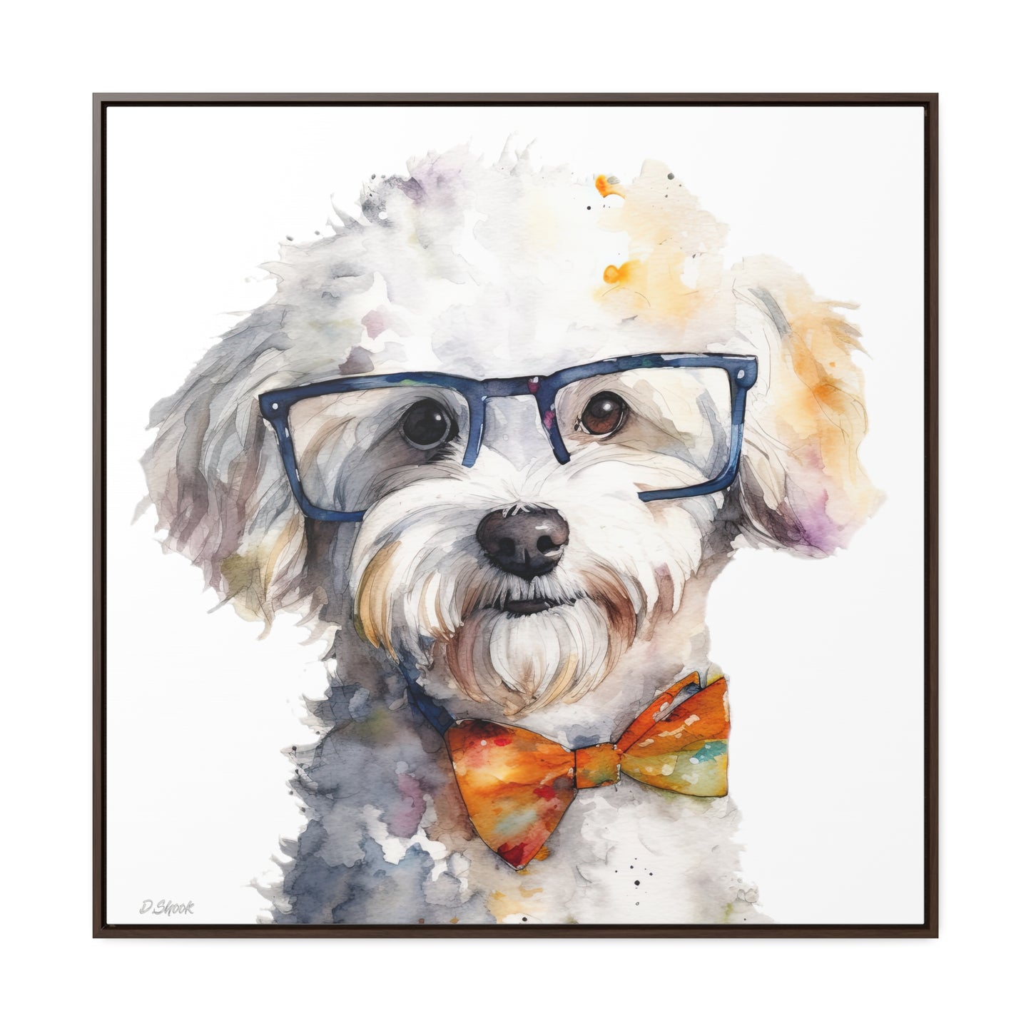 Bichon Frise 4 Gallery Canvas Wraps, Square Frame