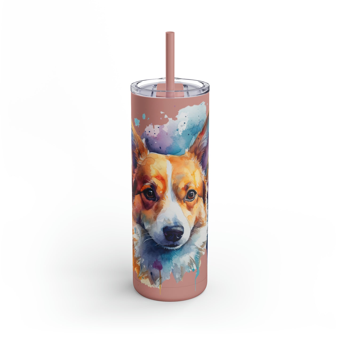 Pembroke Welsh Corgi 3 Maars Maker Skinny Matte Tumbler, 20oz