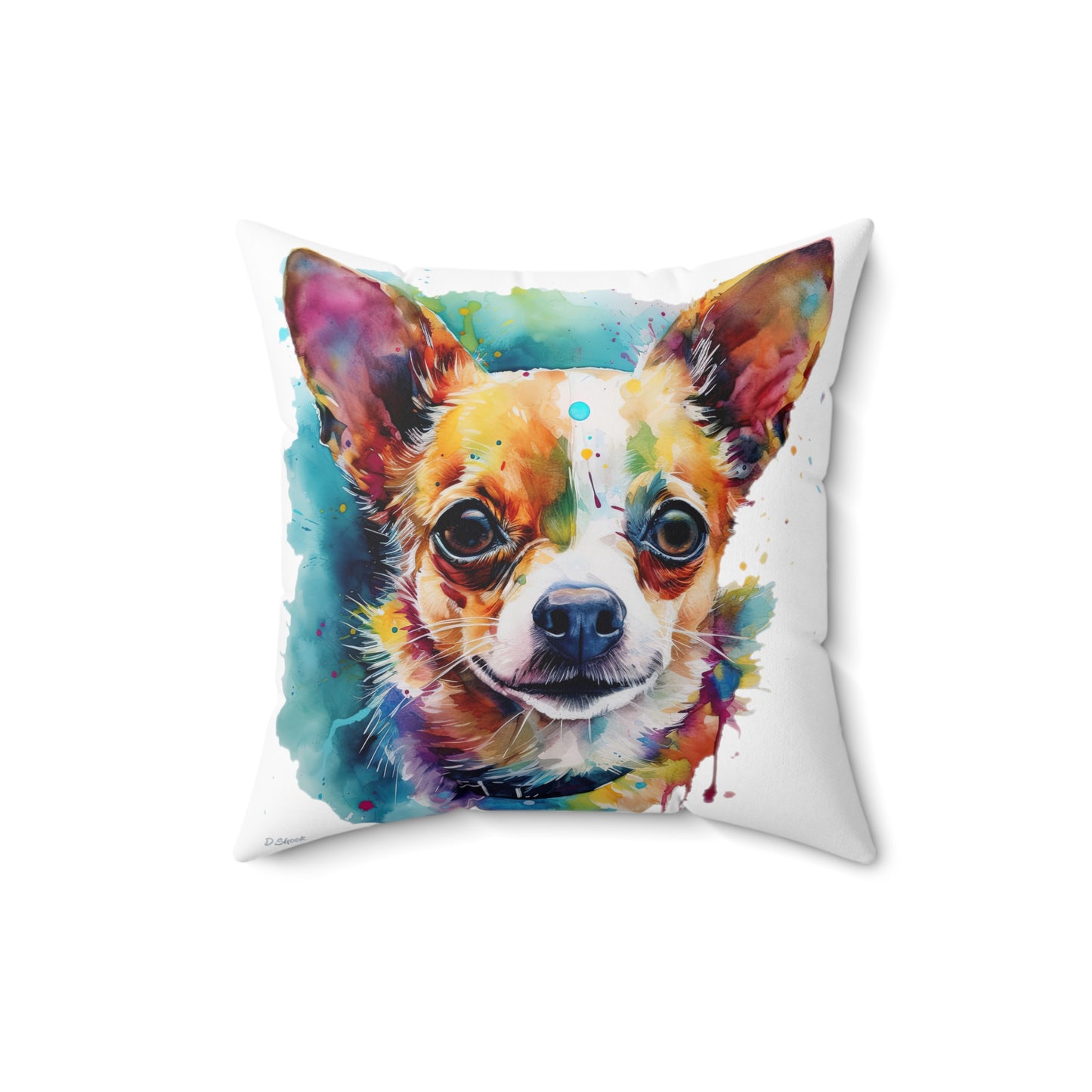 Chihuahua 1 Spun Polyester Square Pillow