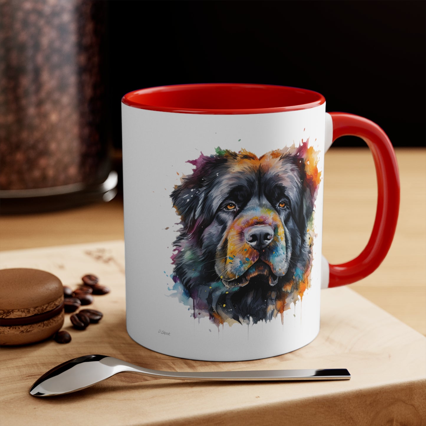 Newfoundland Dog 2 Accent Mugs