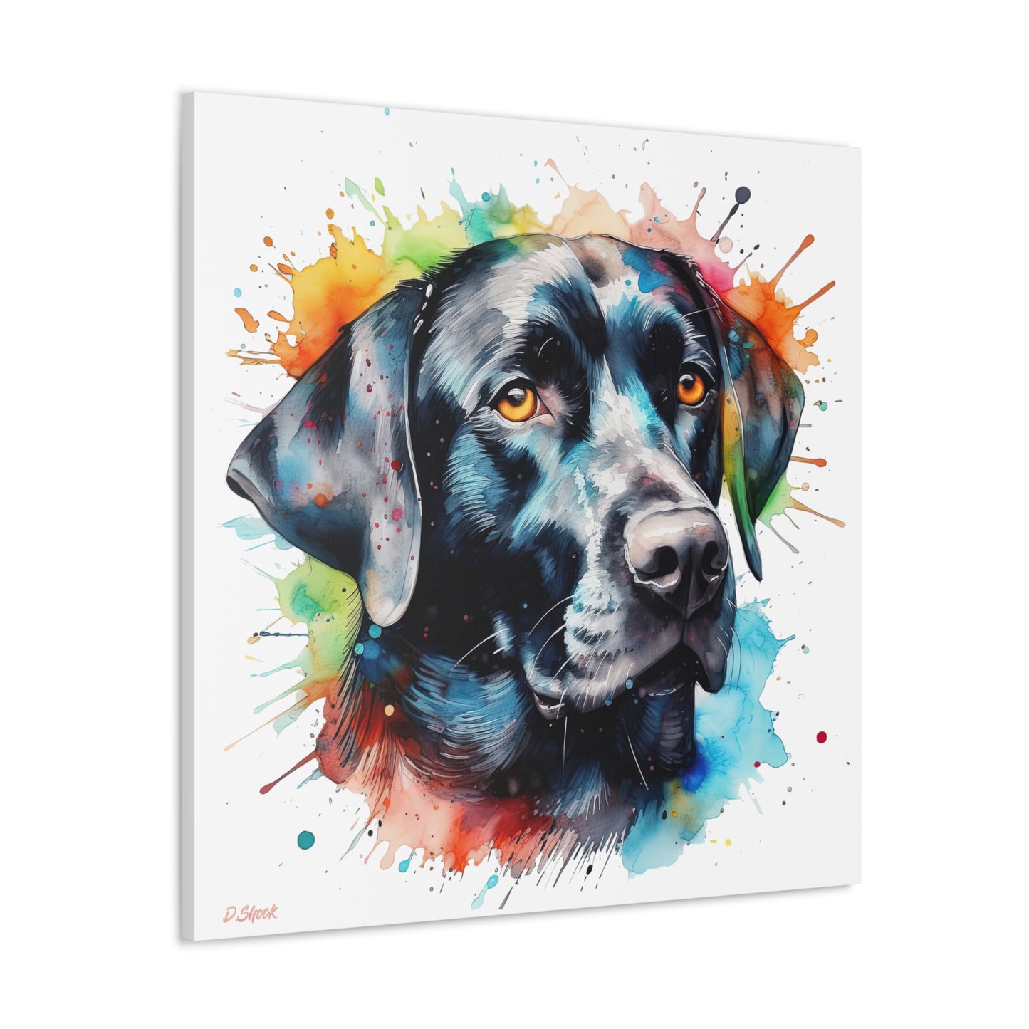 Black Lab 5 Canvas Gallery Wraps