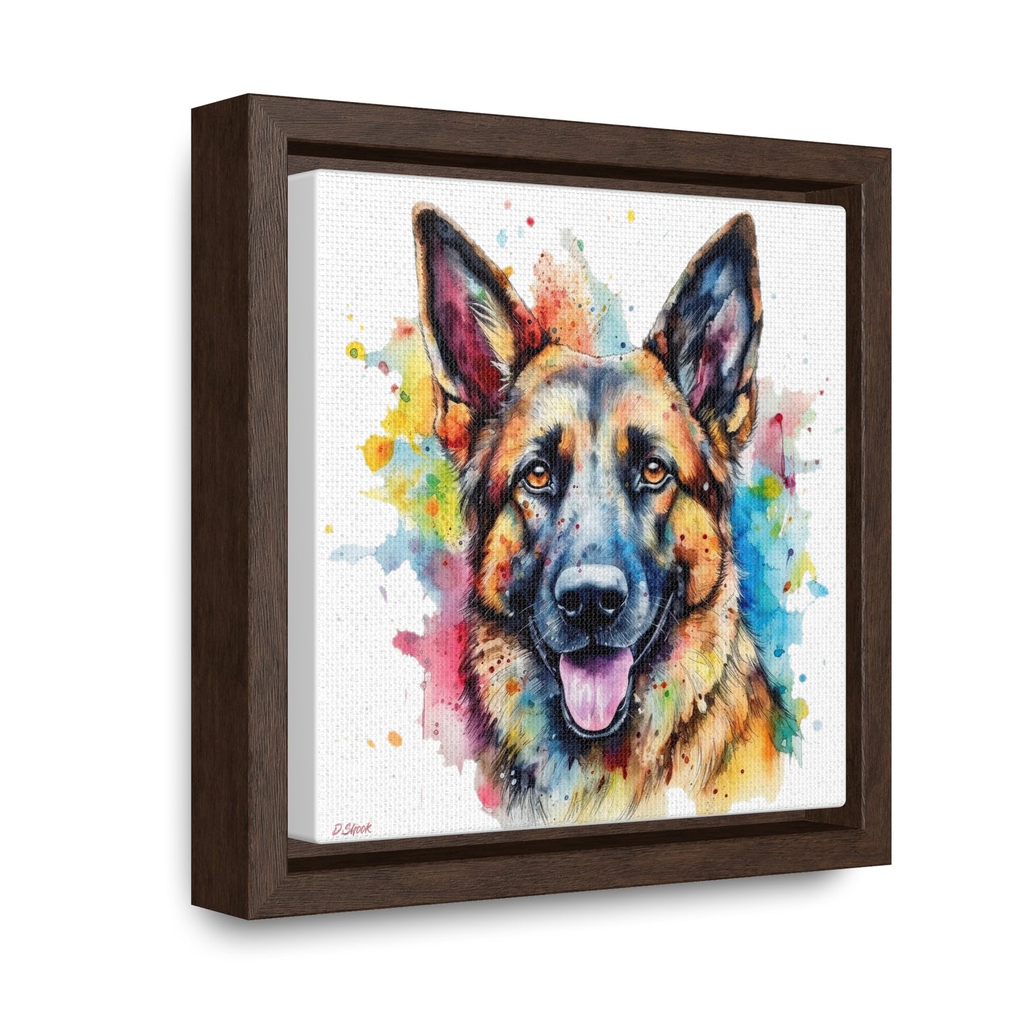 German Sheppard 1 Gallery Canvas Wraps, Square Frame