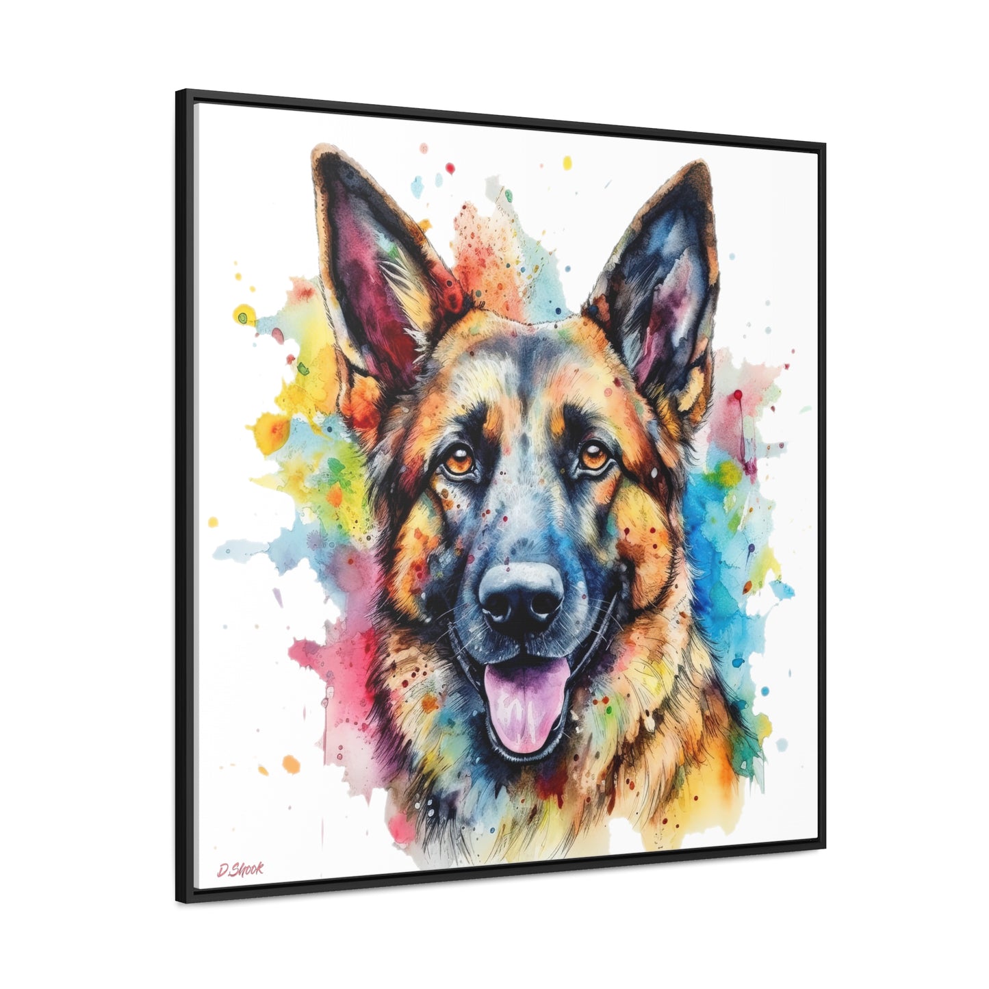 German Sheppard 1 Gallery Canvas Wraps, Square Frame