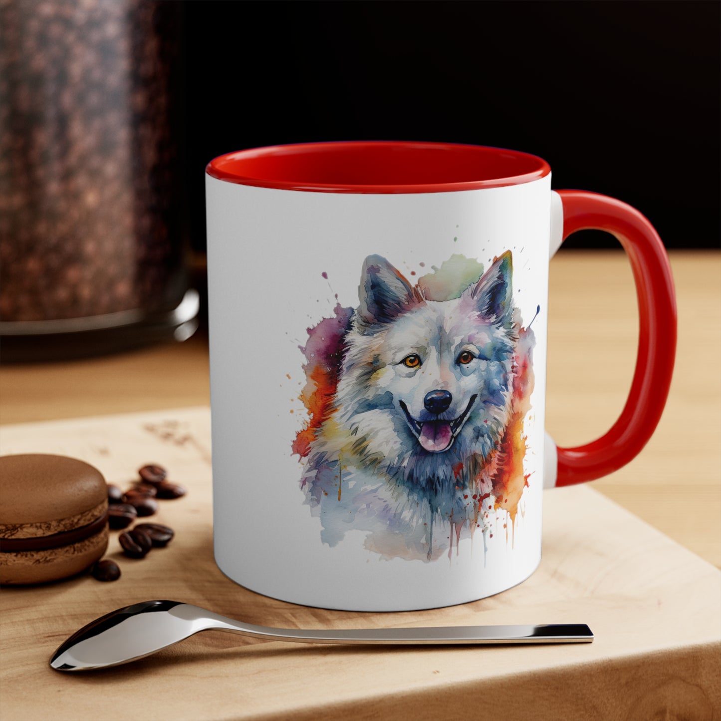 American Eskimo Dog 3 Accent Mugs
