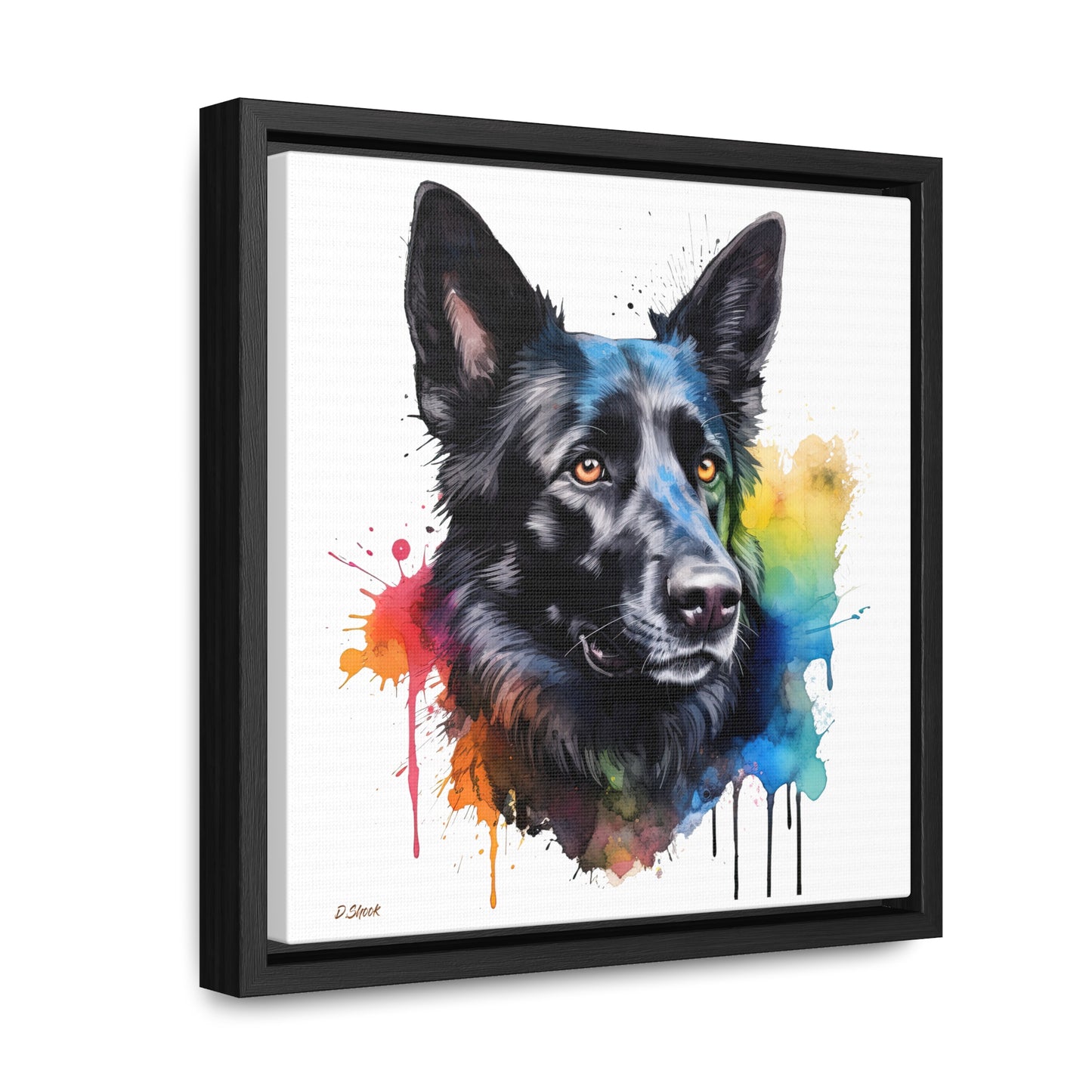German Sheppard 22 Gallery Canvas Wraps, Square Frame