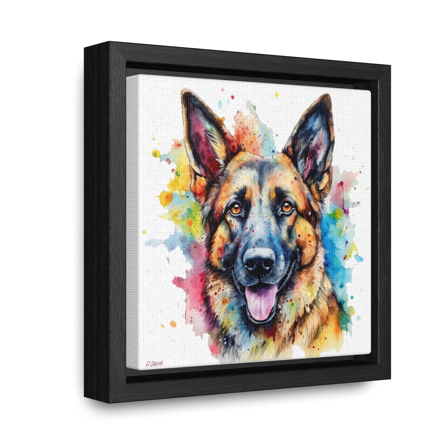 German Sheppard 1 Gallery Canvas Wraps, Square Frame