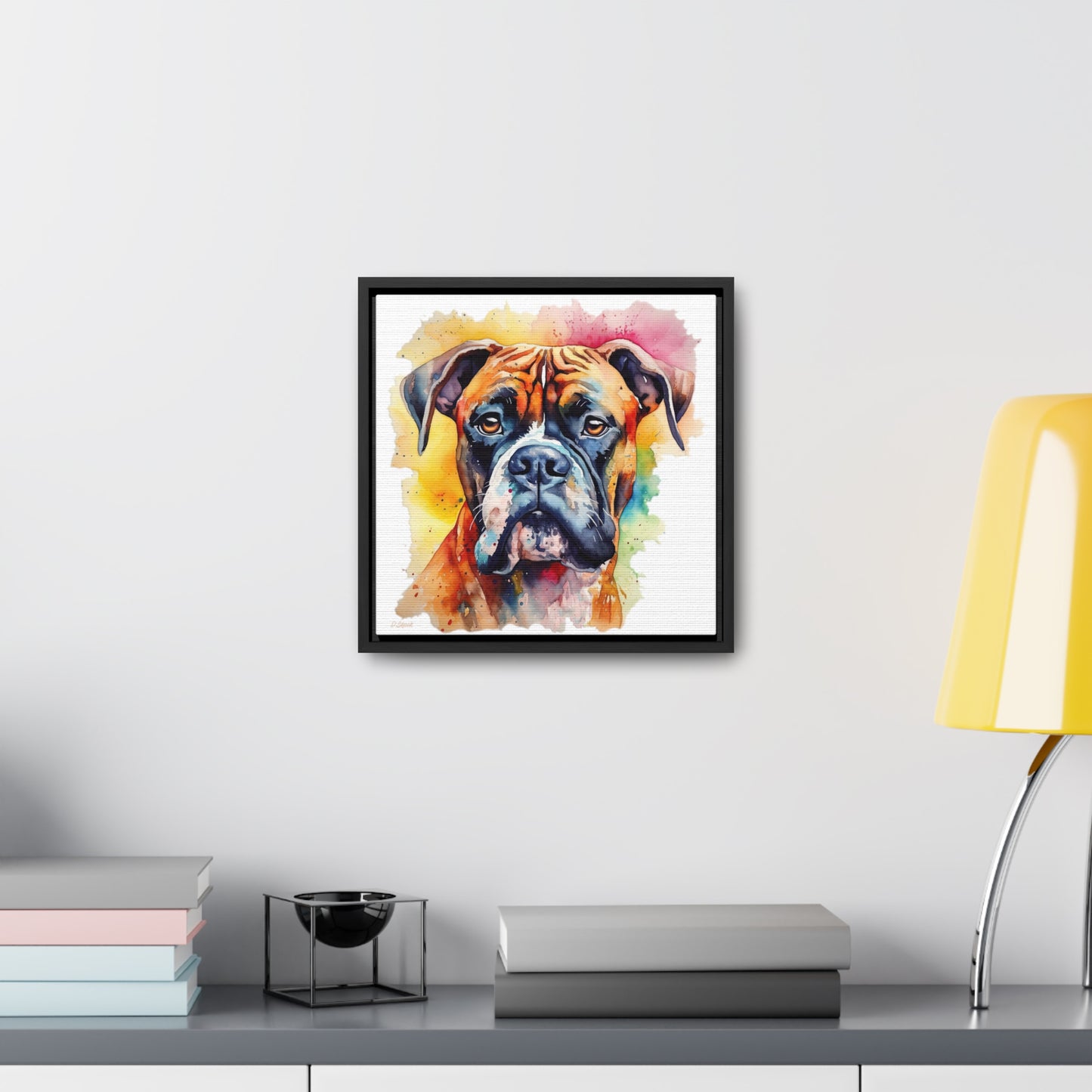 Boxer 1 Gallery Canvas Wraps, Square Frame
