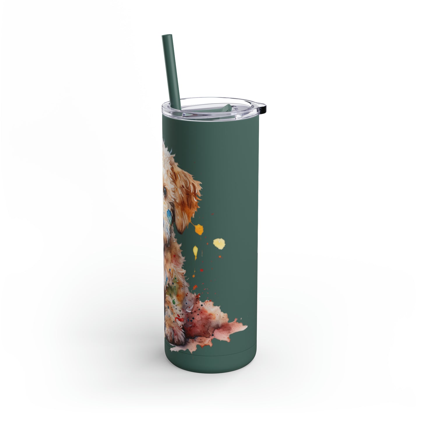 Mini Golden Doodle 1 Maars Maker Skinny Matte Tumbler, 20oz