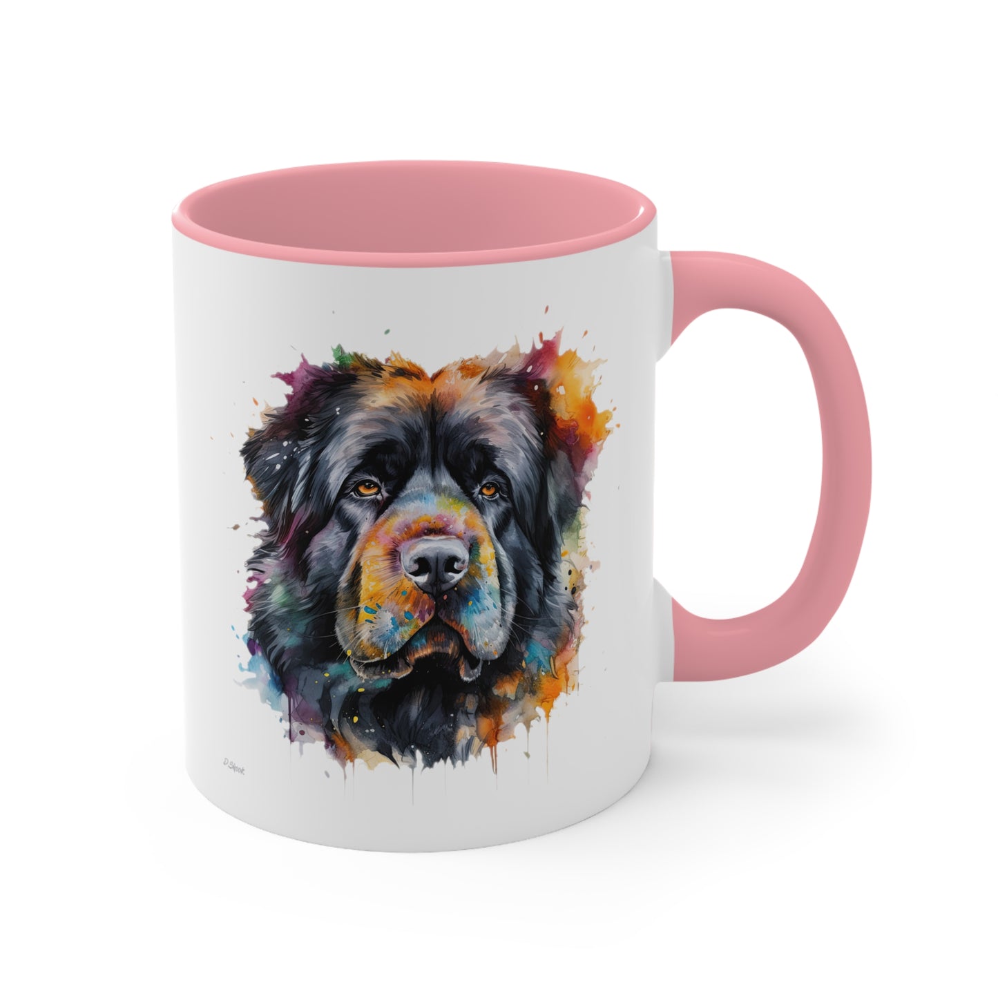 Newfoundland Dog 2 Accent Mugs