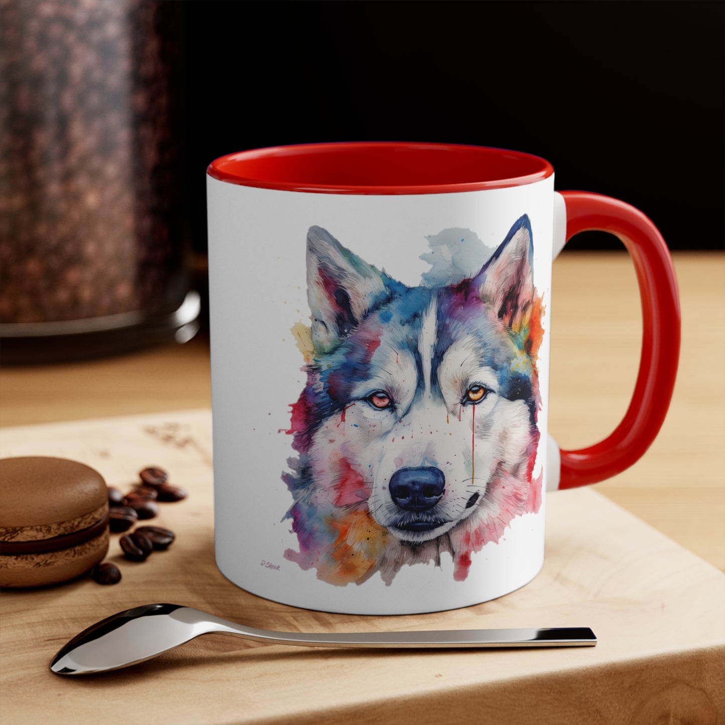 Siberian Husky 2 Accent Mugs