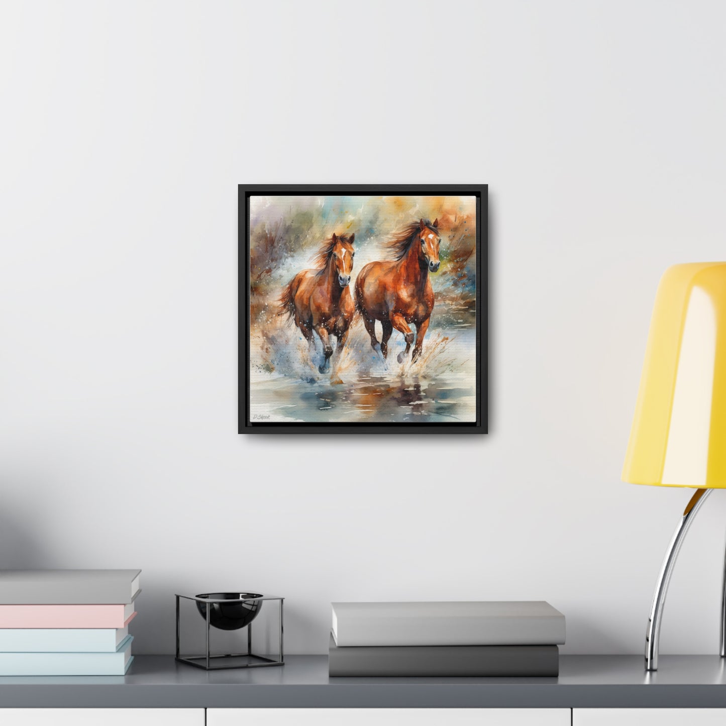 Horse Rescue 17 Gallery Canvas Wraps, Square Frame