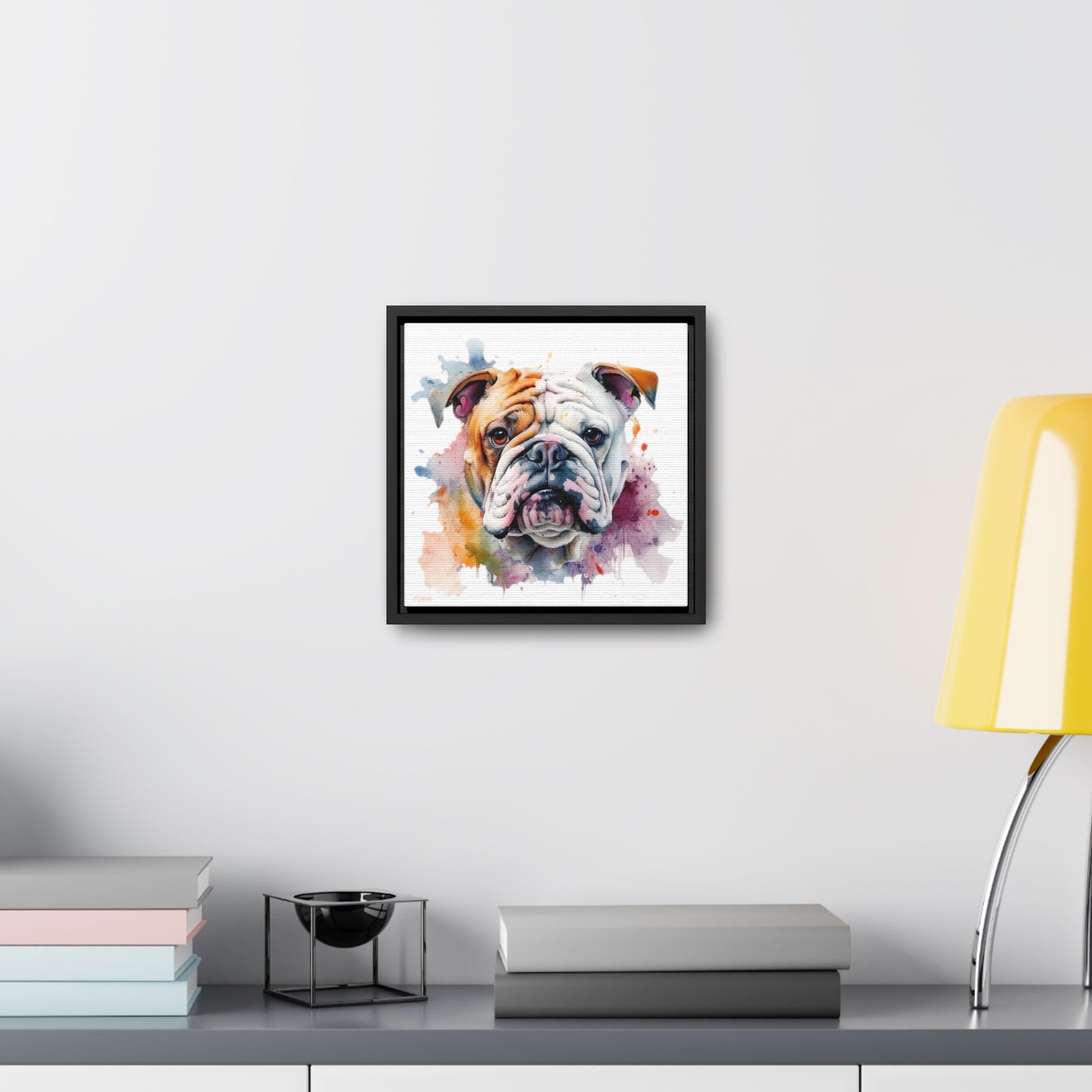 bulldog 1 Gallery Canvas Wraps, Square Frame