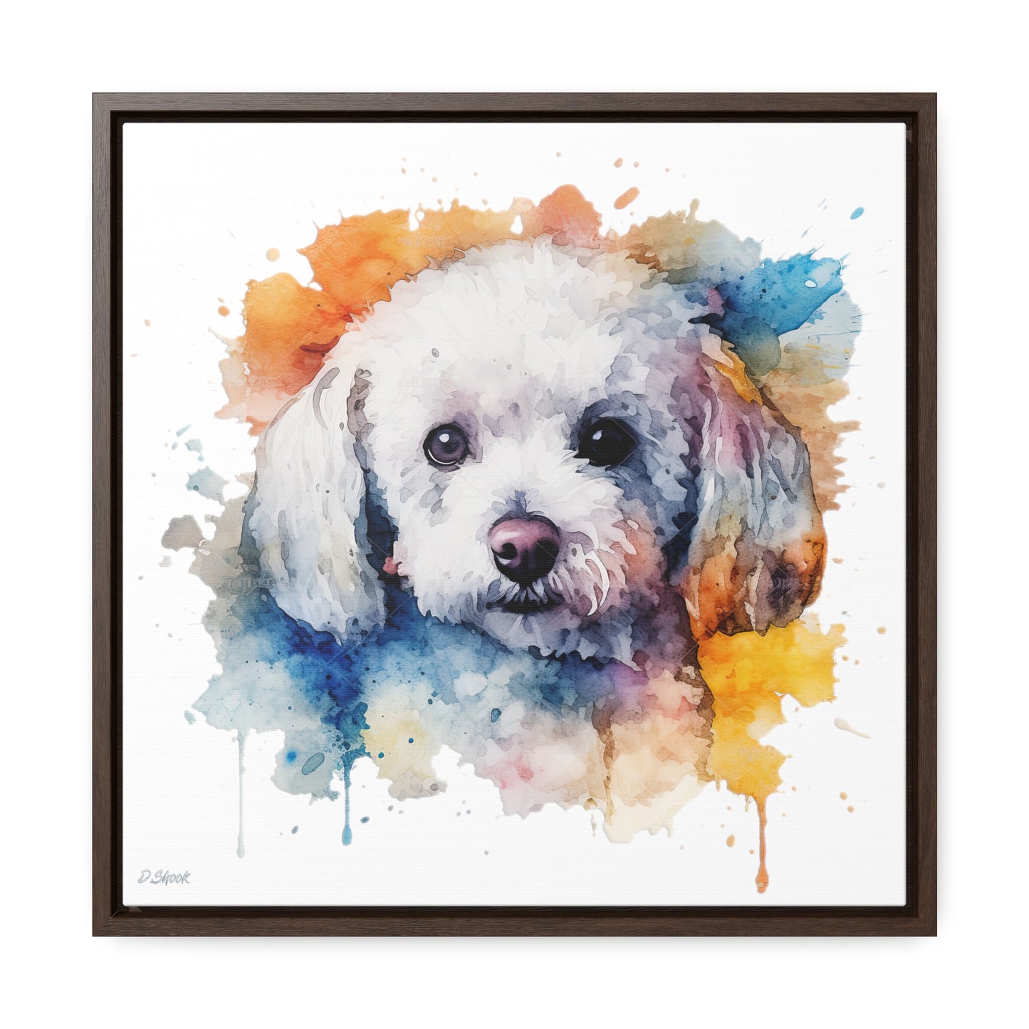 Bichon Frise 3 Gallery Canvas Wraps, Square Frame