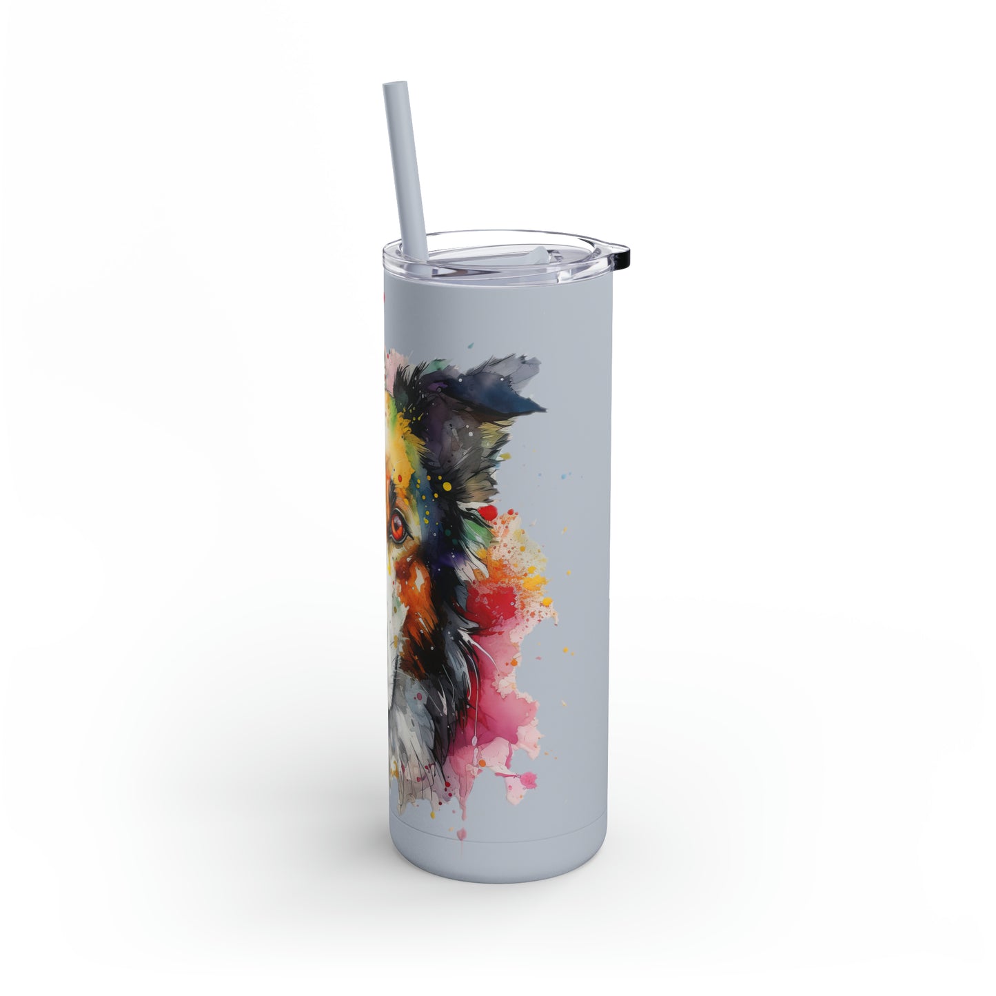 Border Collie 3 Maars Maker Skinny Matte Tumbler, 20oz