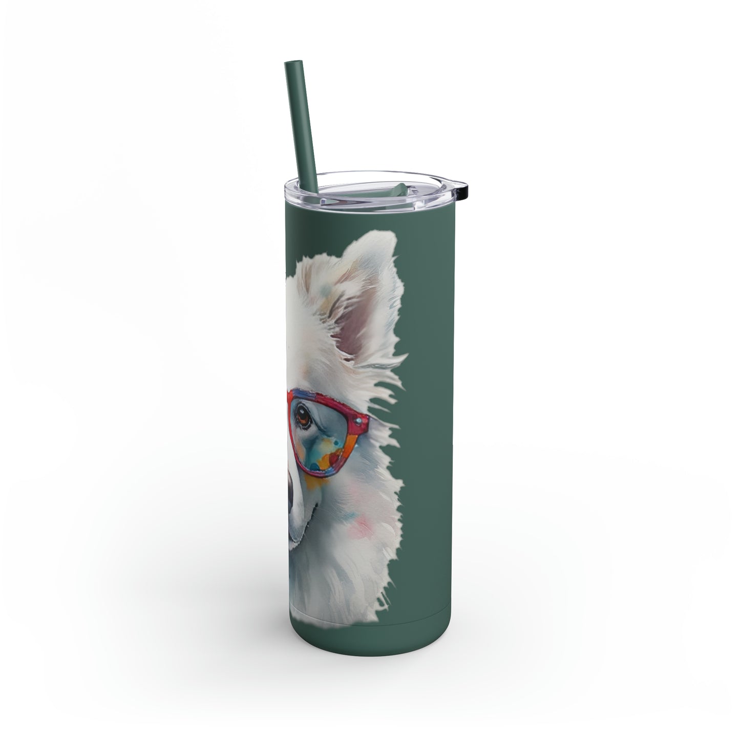 American Eskimo Dog 5 Maars Maker Skinny Matte Tumbler, 20oz