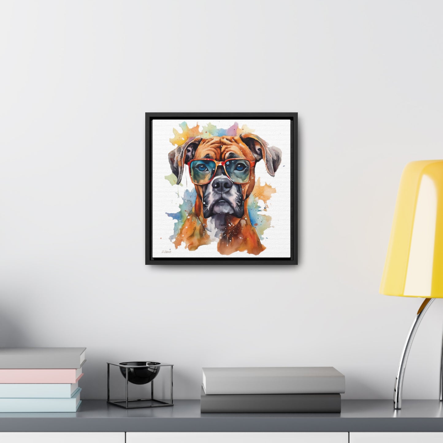 Boxer 4 Gallery Canvas Wraps, Square Frame