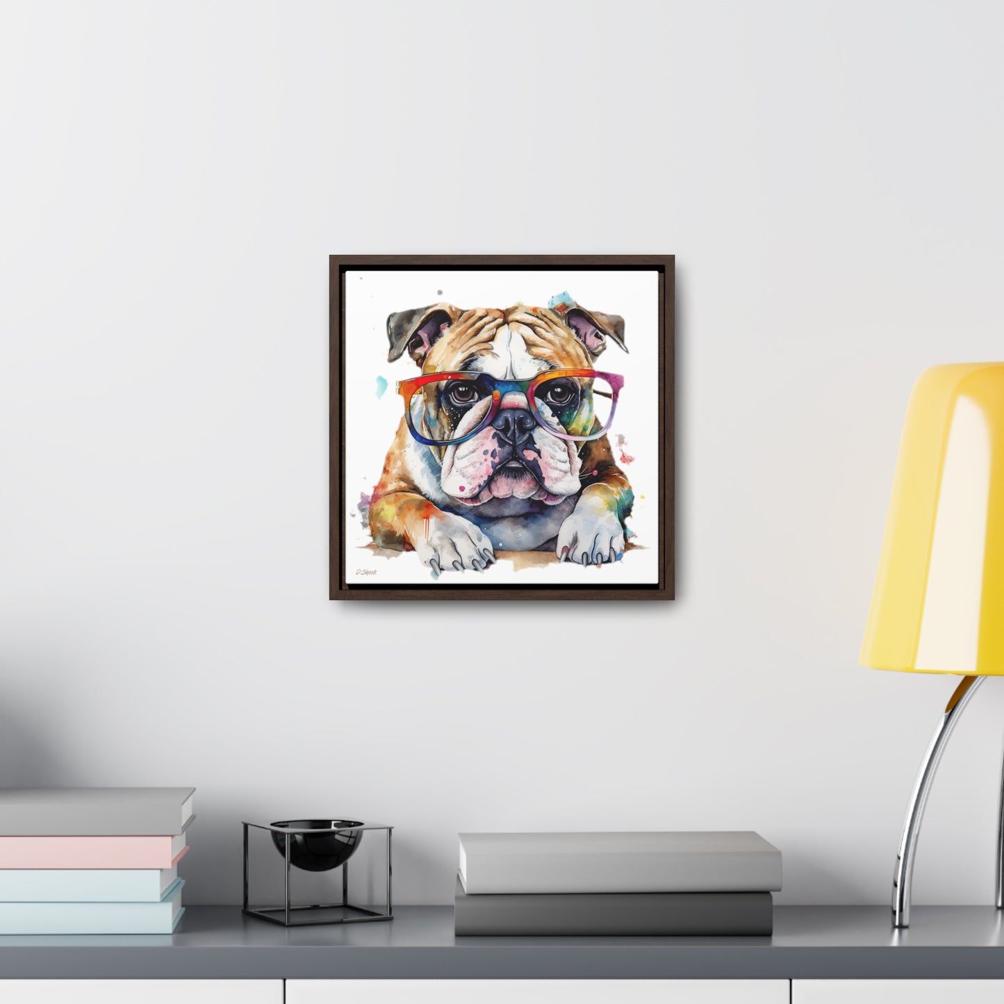 bulldog 5 Gallery Canvas Wraps, Square Frame
