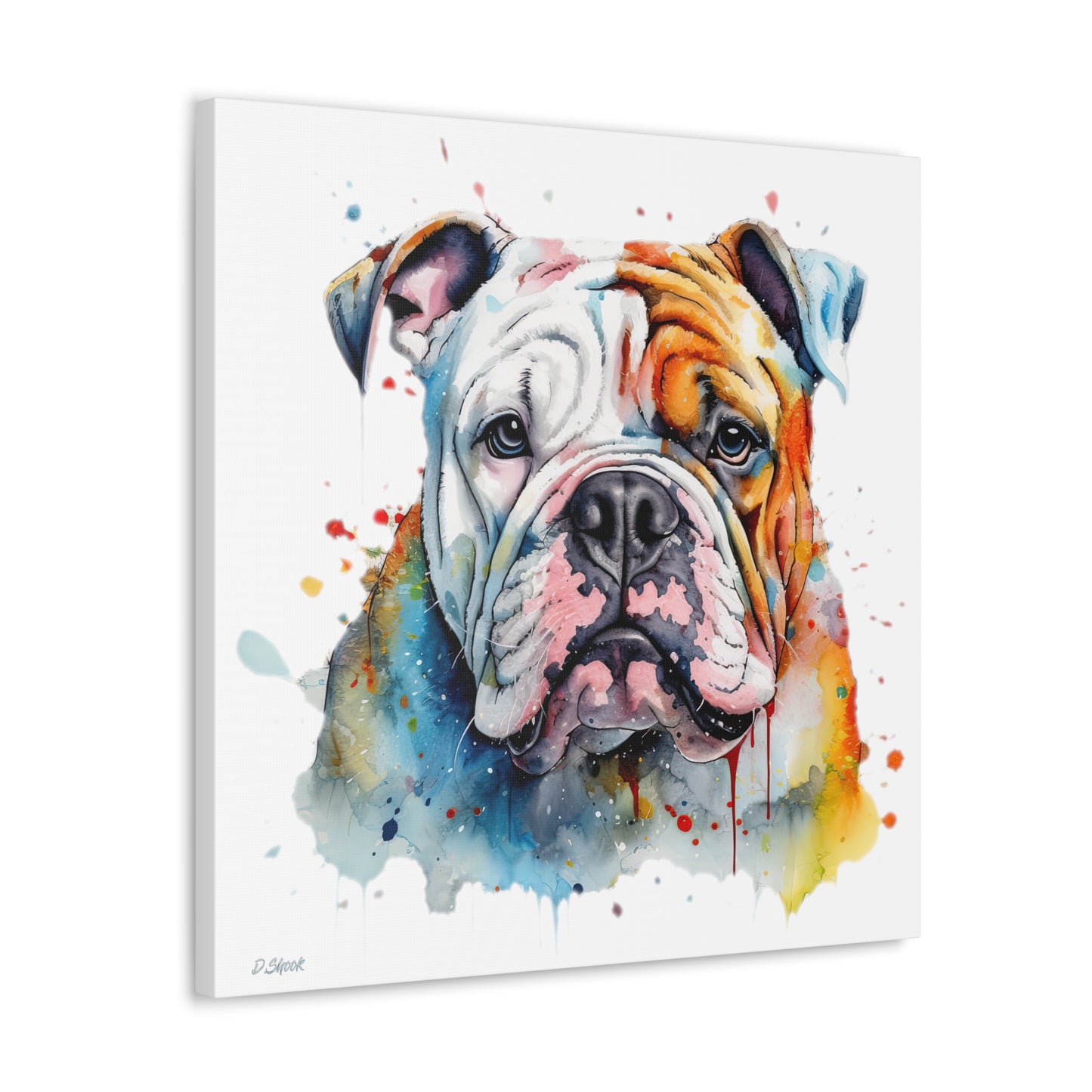 bulldog 3 Canvas Gallery Wraps