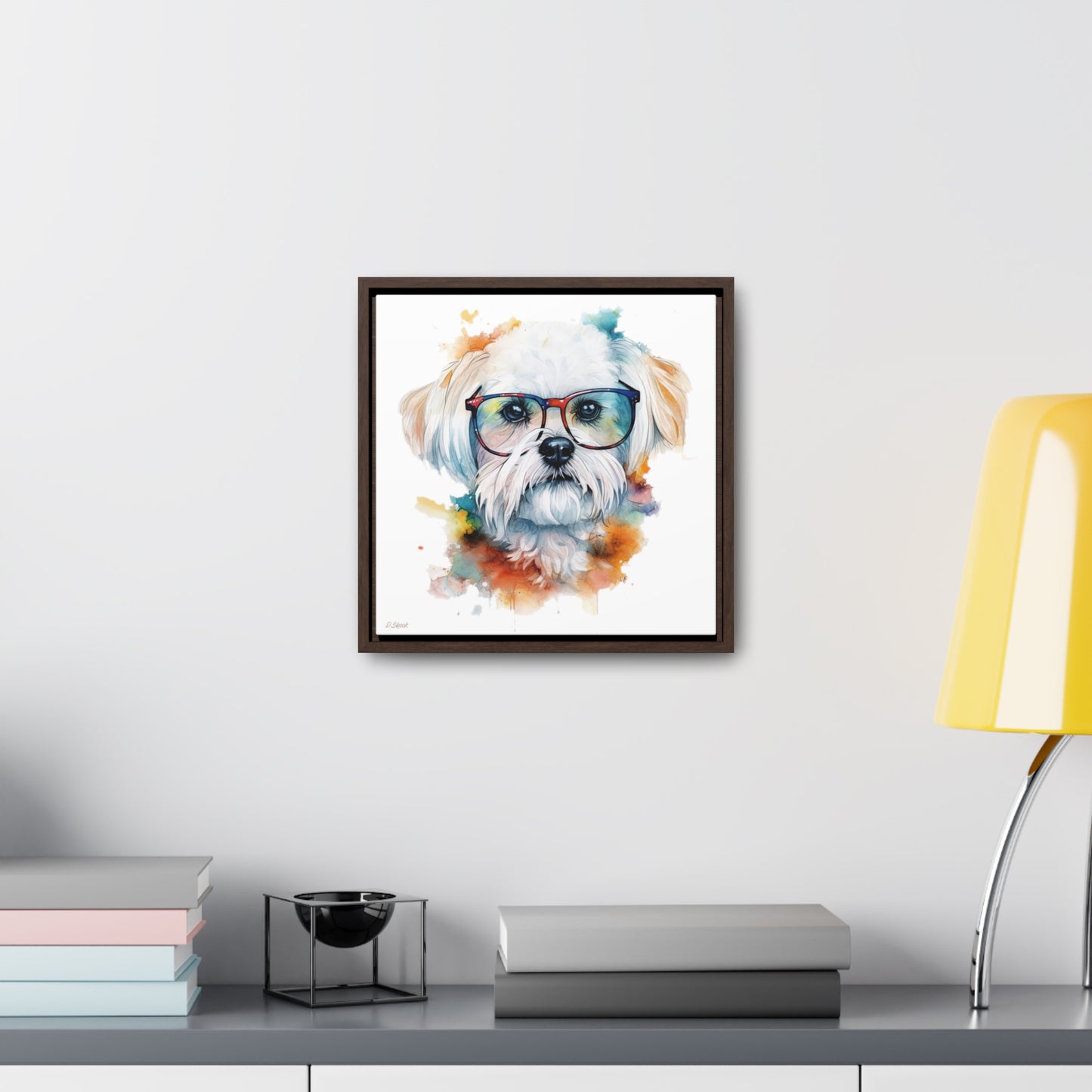 Maltese Dog 5 Gallery Canvas Wraps, Square Frame