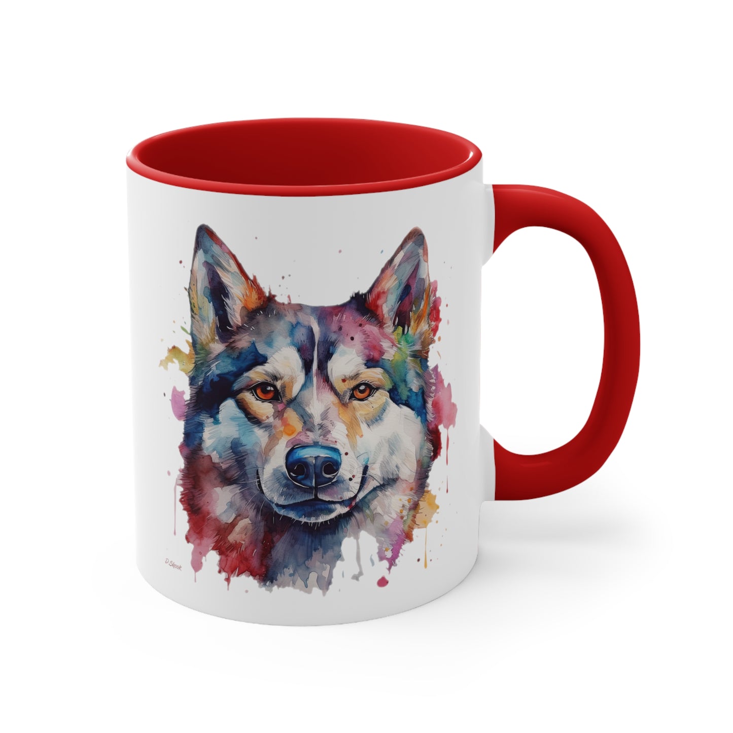 Siberian Husky 4 Accent Mugs