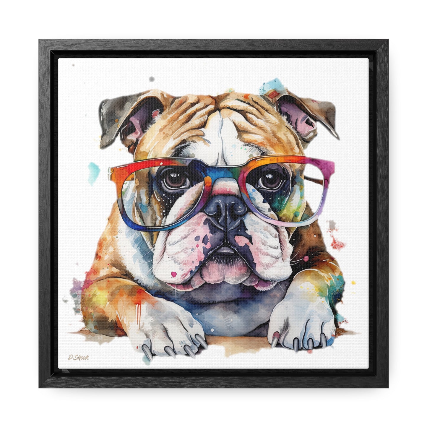 bulldog 5 Gallery Canvas Wraps, Square Frame